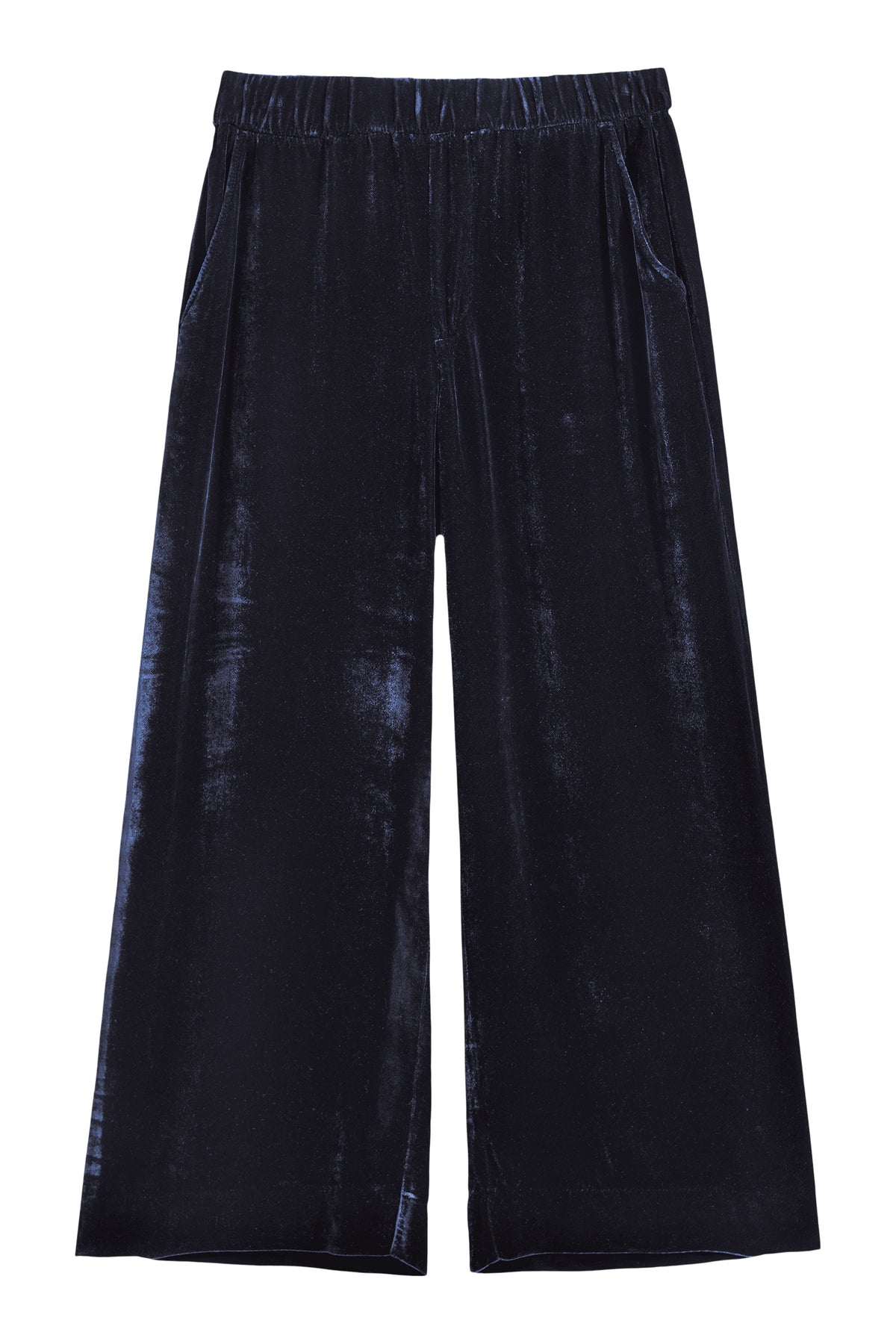 Frank & Eileen Maisie Pull on Crop Wide Leg
in Navy Velvet
