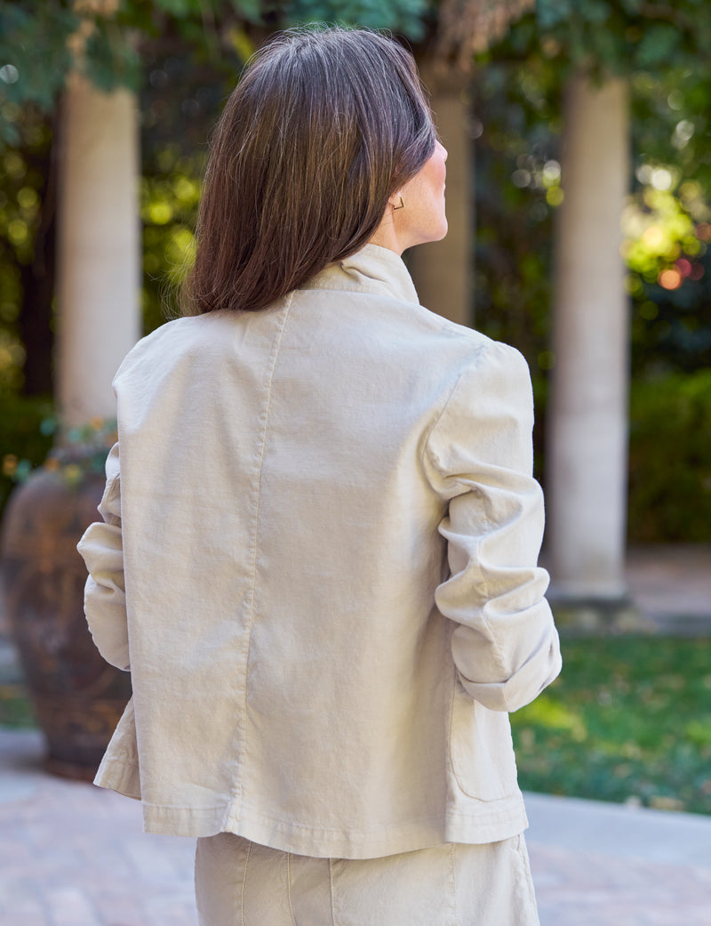 Frank & Eileen Mini Belfast Cropped Peacoat in Cement