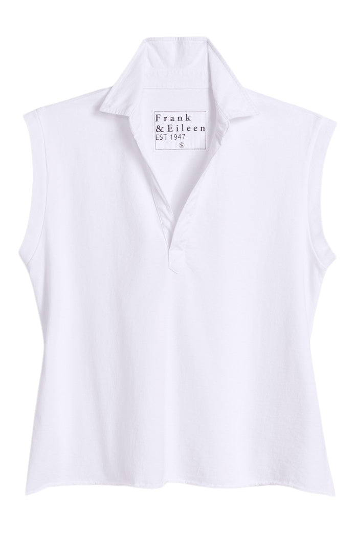 Frank & Eileen Olivia Popover Henley Tank in White