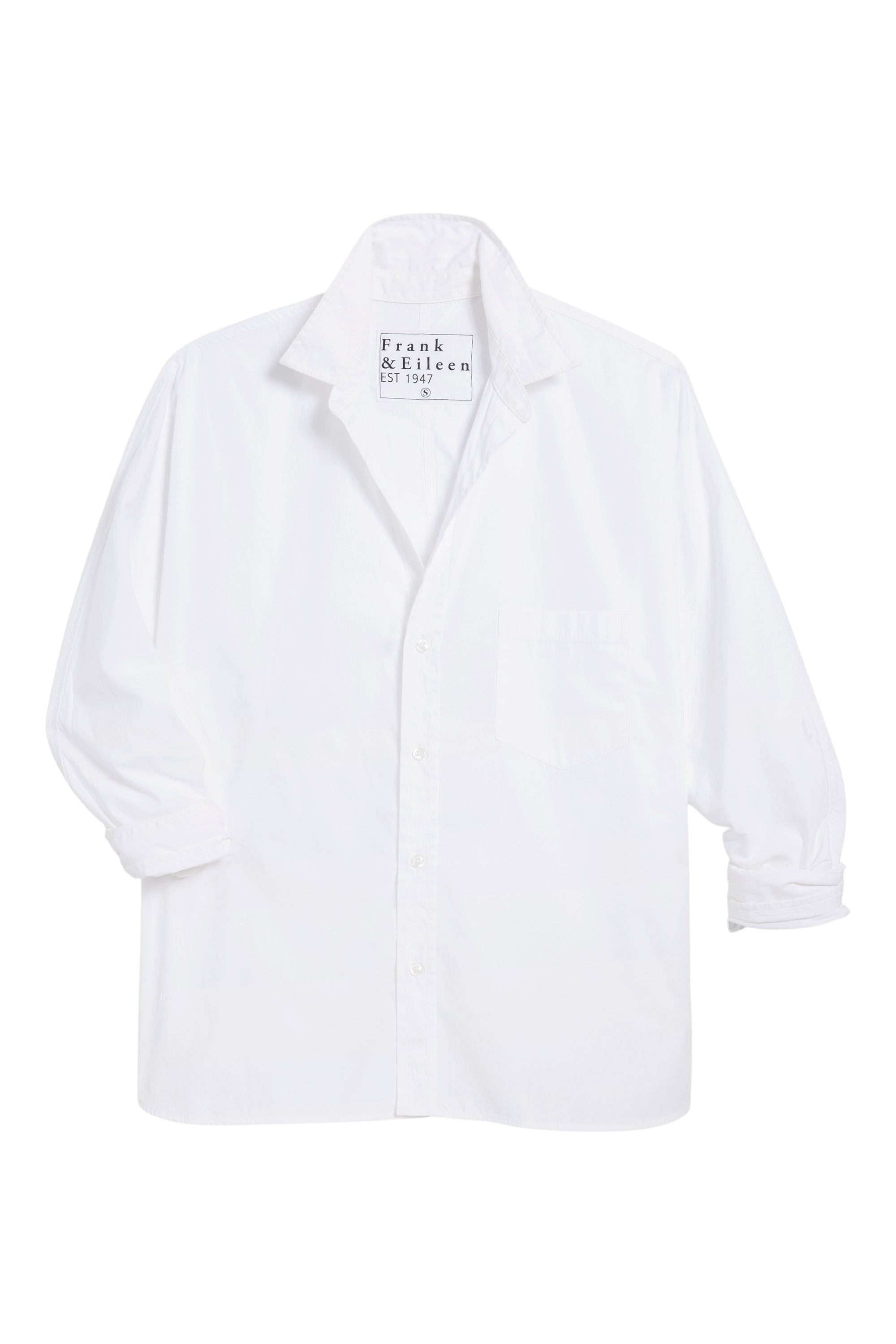 Frank & Eileen Oona Continuous Button Up Shirt in White