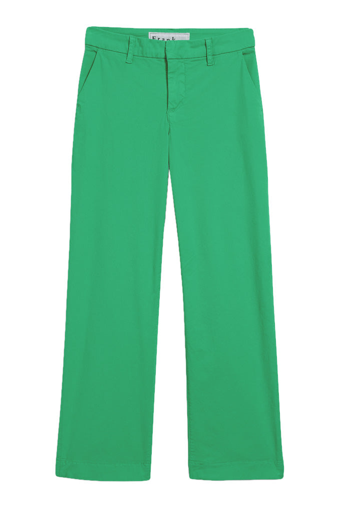 Frank & Eileen Westport Italian Wide-Leg Chino in Kelly Green