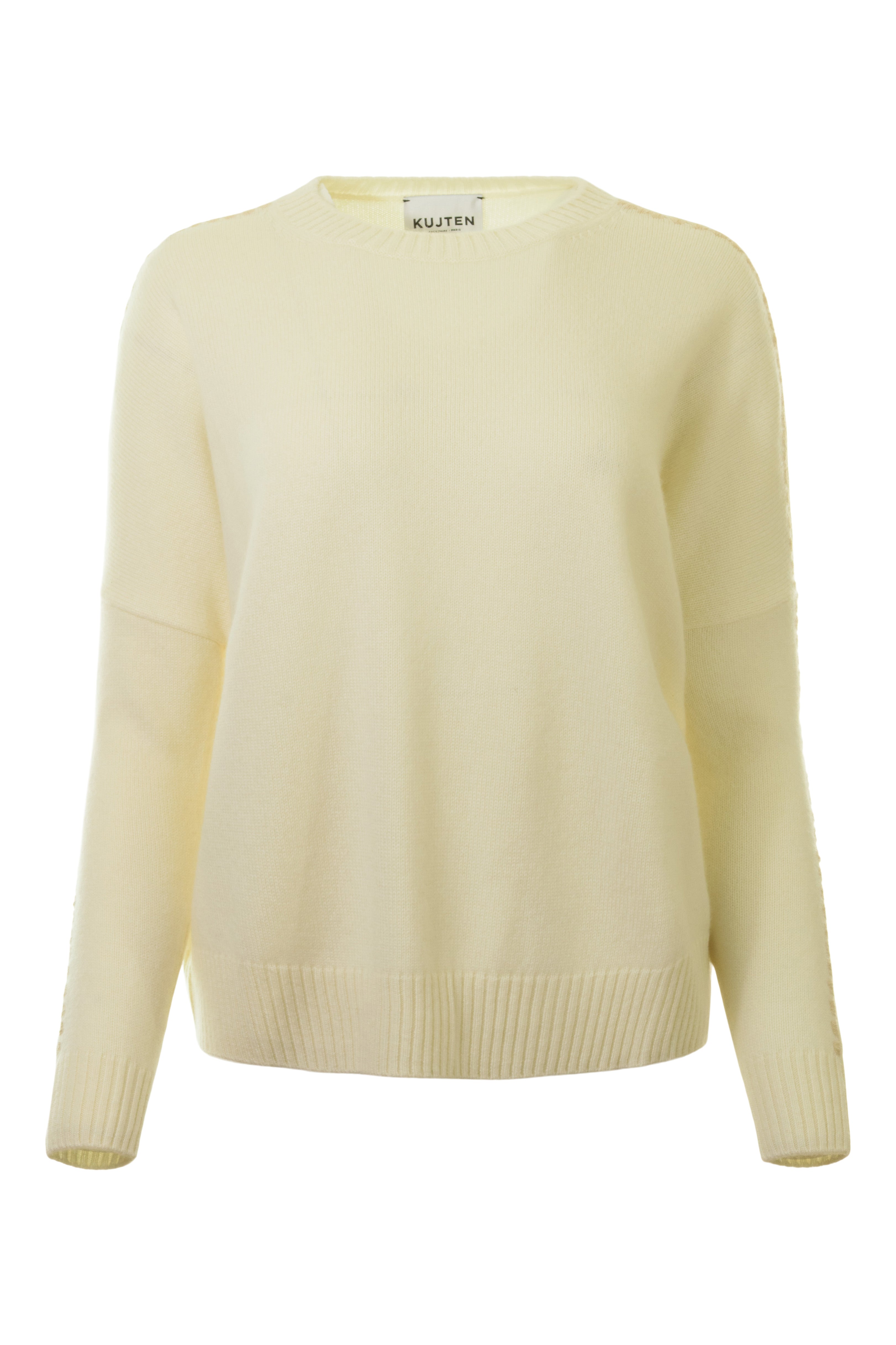 Kujten Amelina Crewneck Sweater in Blanc