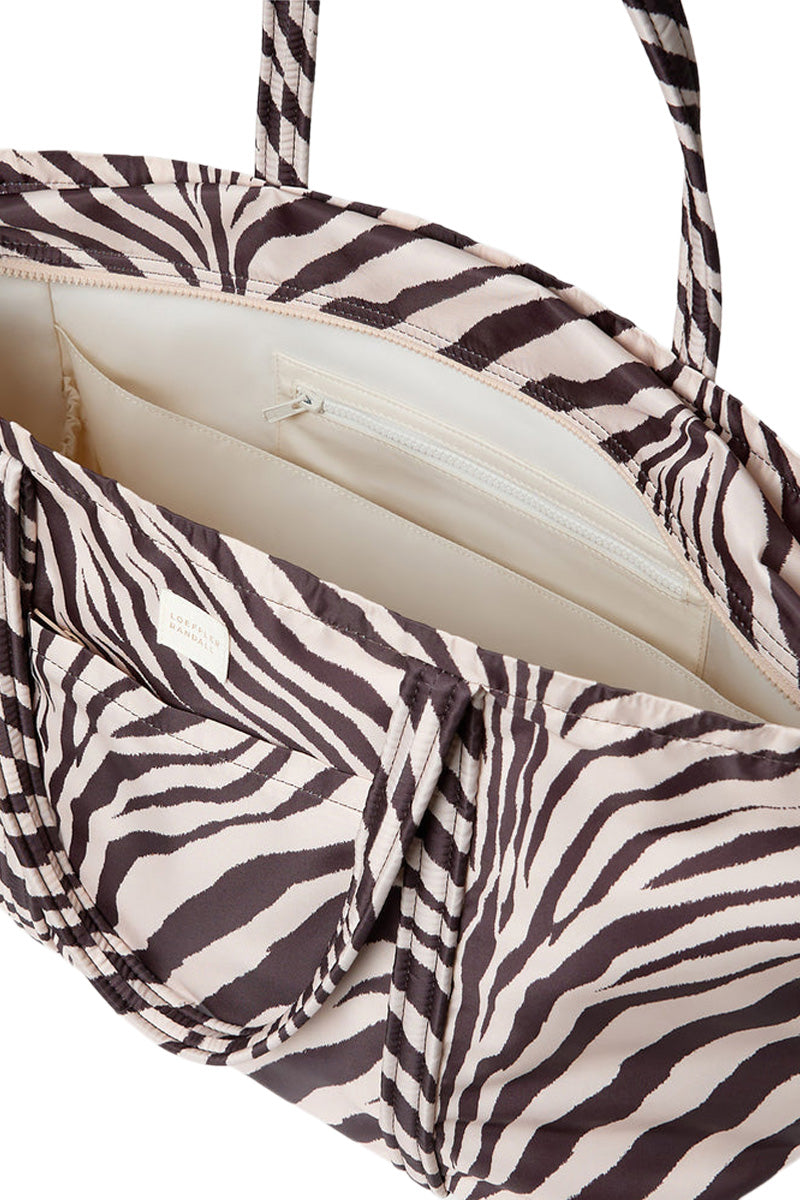 Loeffler Randall Dina Travel Tote in Vintage Zebra