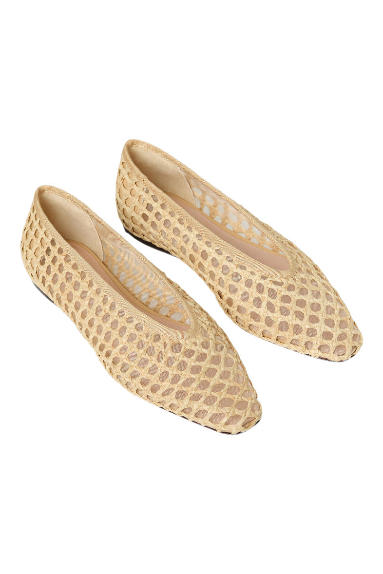 Loeffler Randall Emery Crochet Ballet Flat in Natural