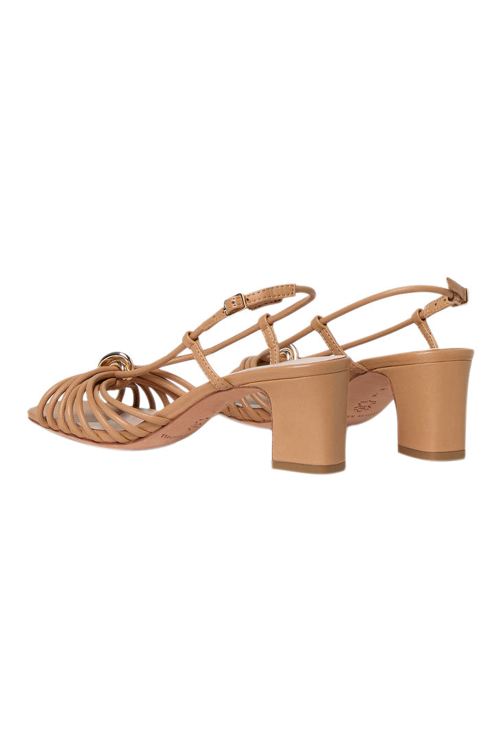 Loeffler Randall Minna Leather Heeled Sandal in Dune