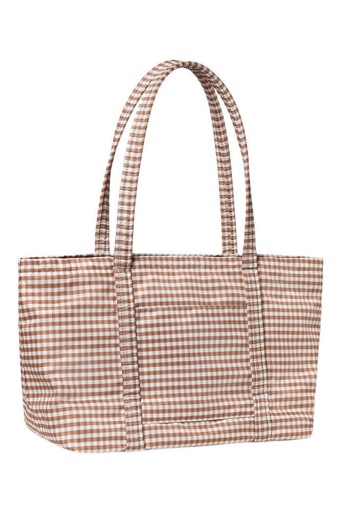 Loeffler Randall Mira Tote in Brown Gingham