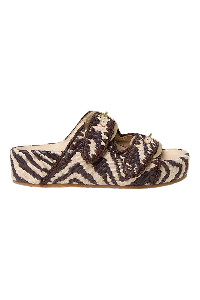 Loeffler Randall Nico Two-Banded Sandal in Vintage Zebra