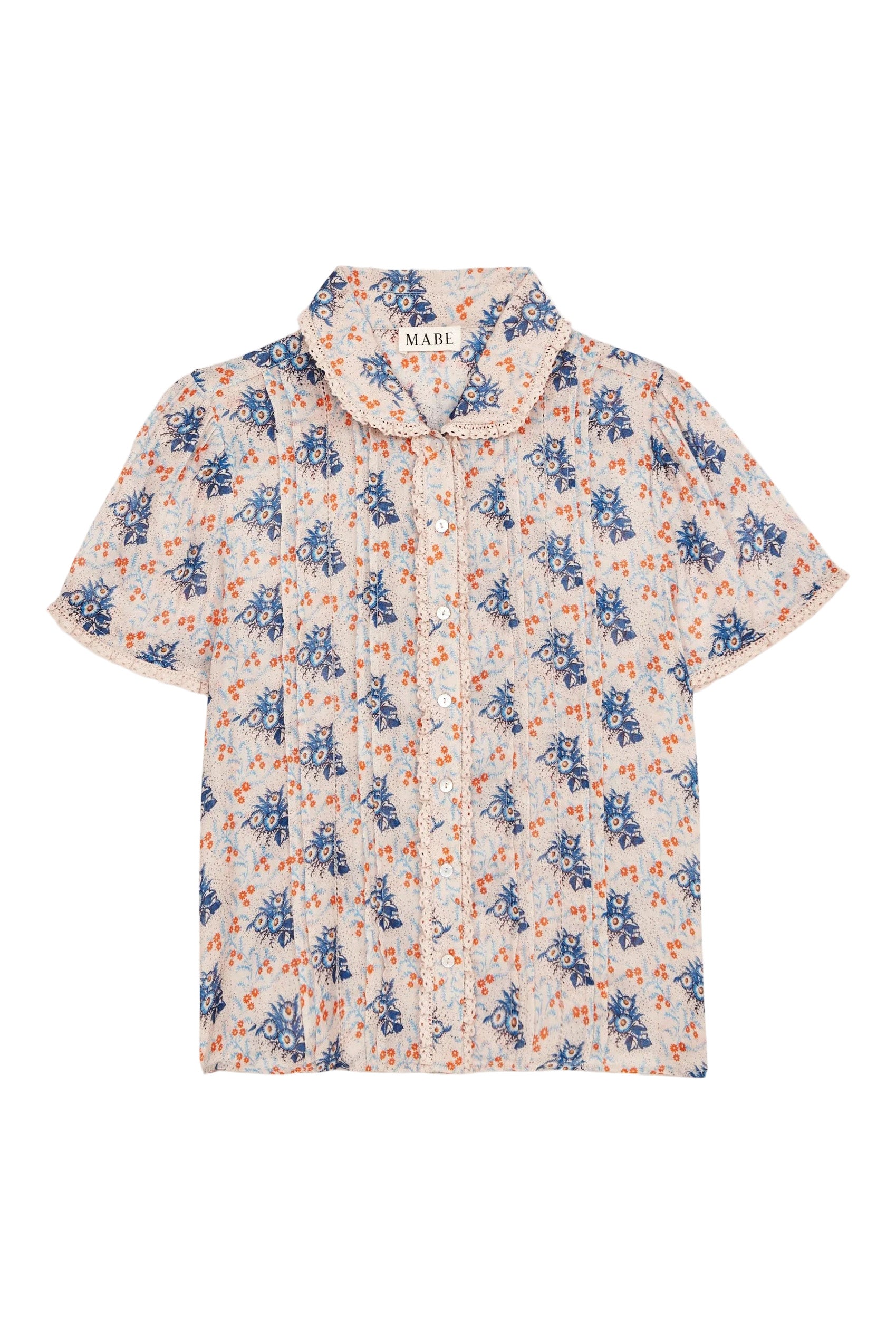 M.A.B.E Aster Printed Collar Top in Multi