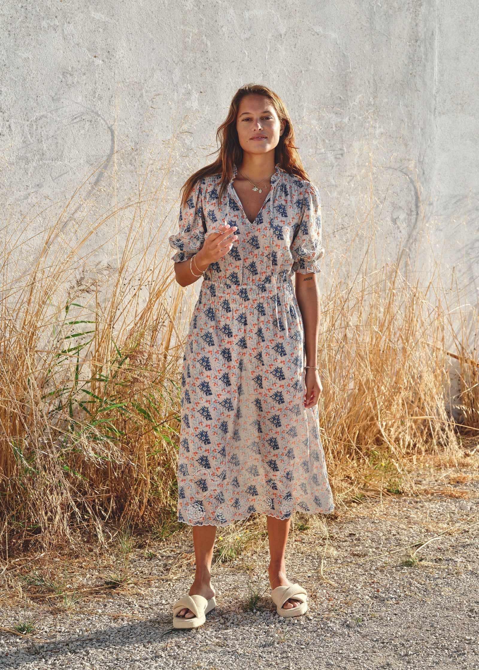 M.A.B.E Aster Printed Dress in Multi