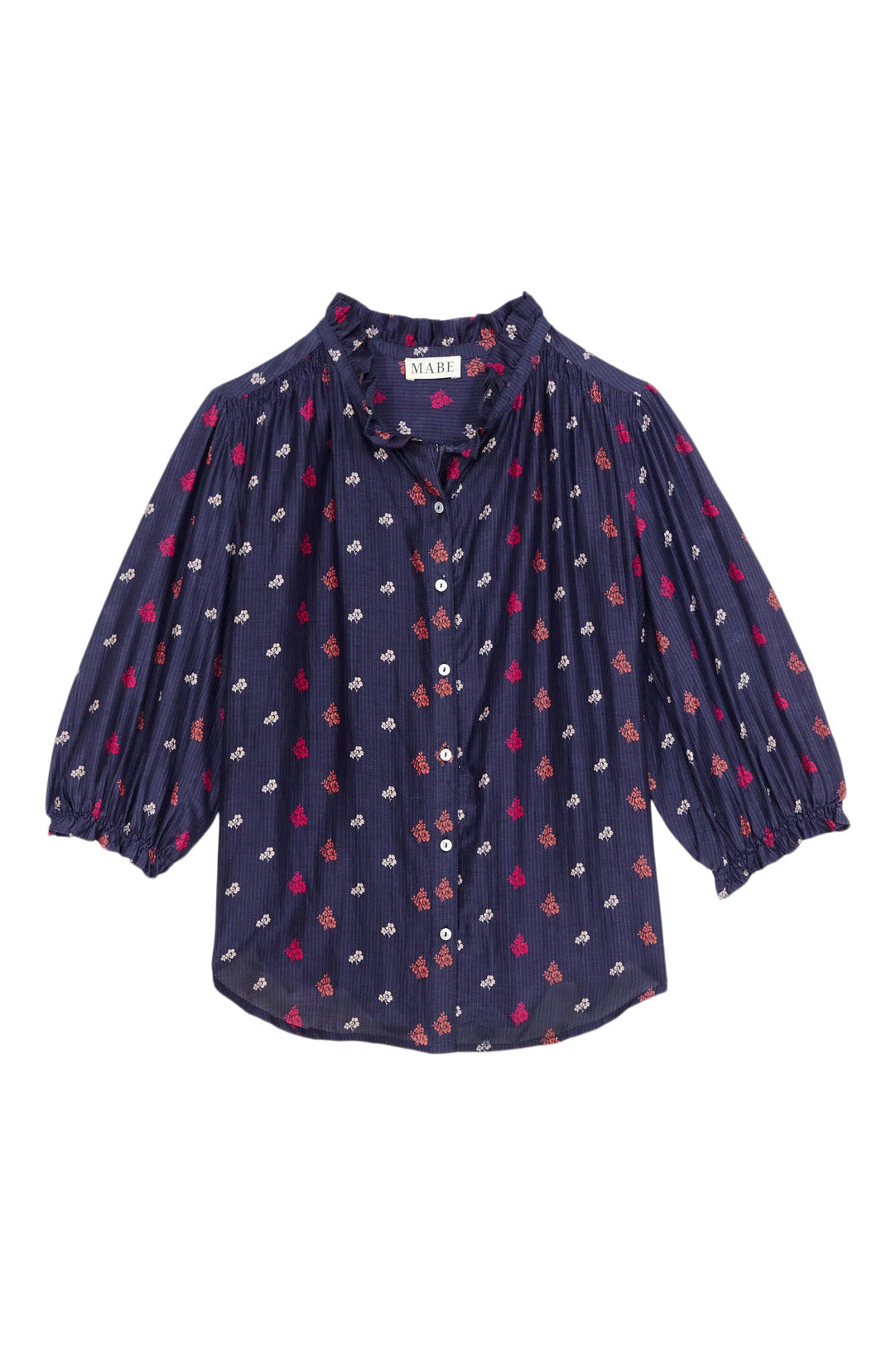 M.A.B.E Auden Printed Top in Navy