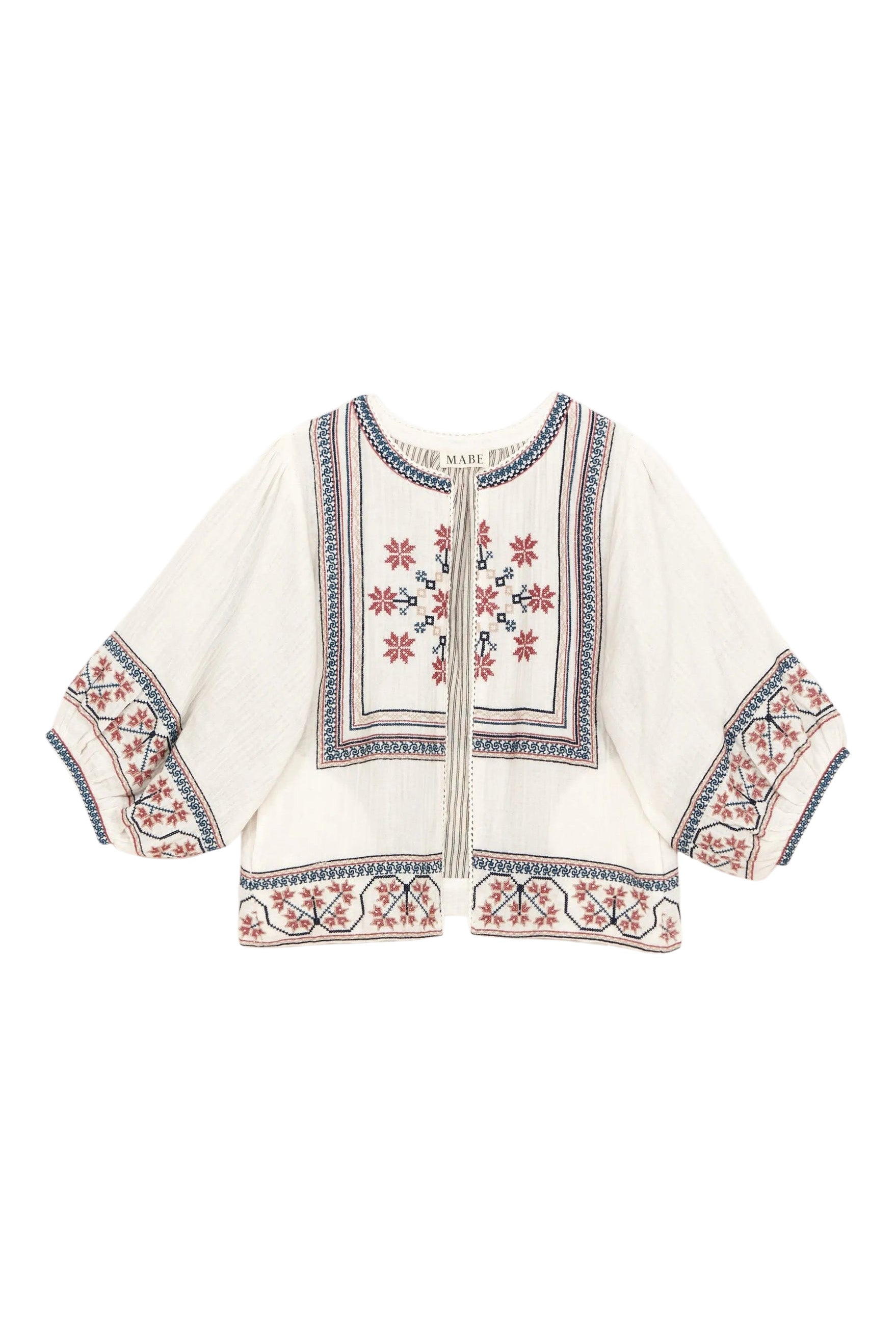 M.A.B.E Calista Jacket in Ecru-Multi