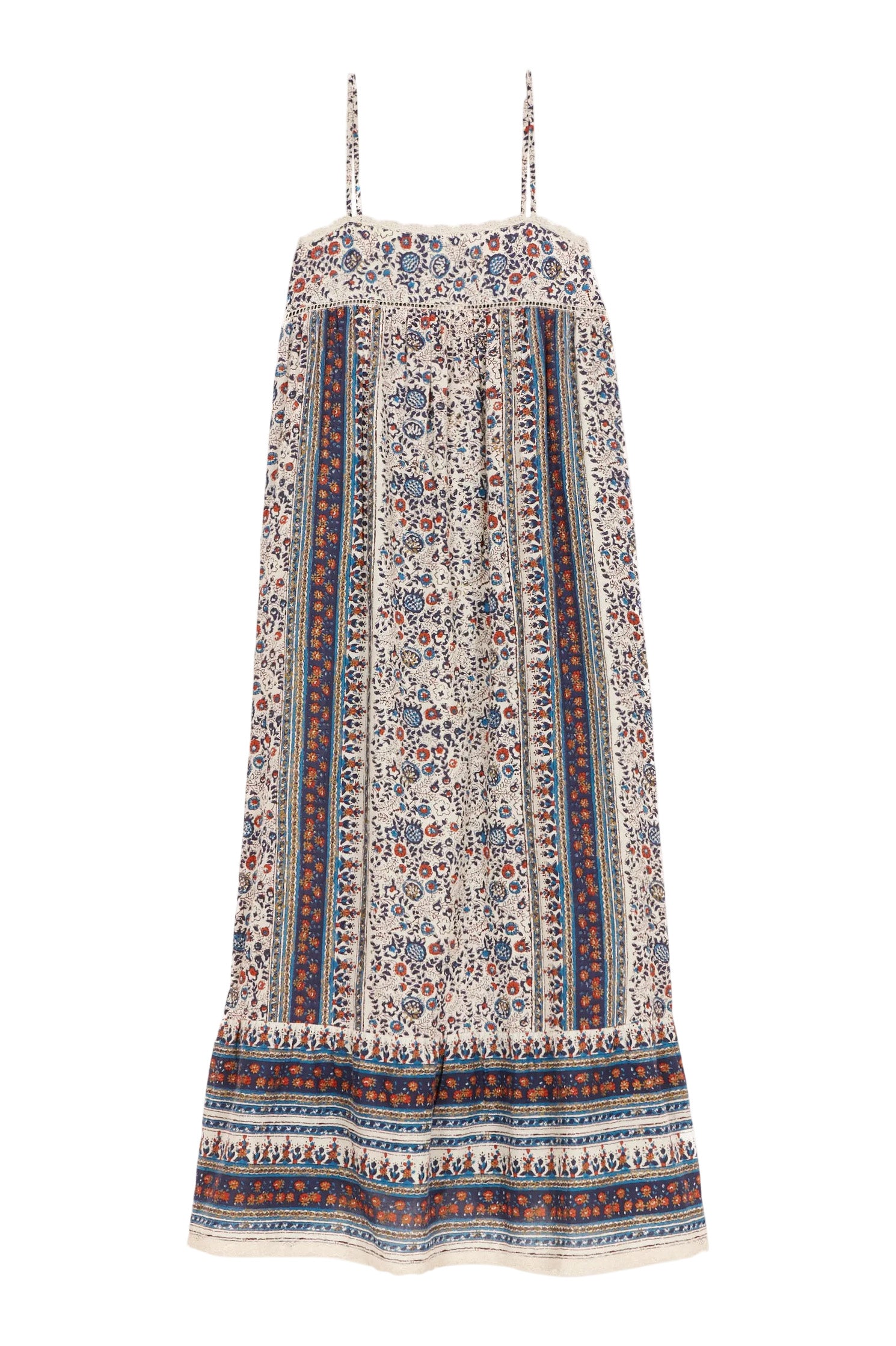 M.A.B.E Cass Maxi Sundress in Indigo-Rust