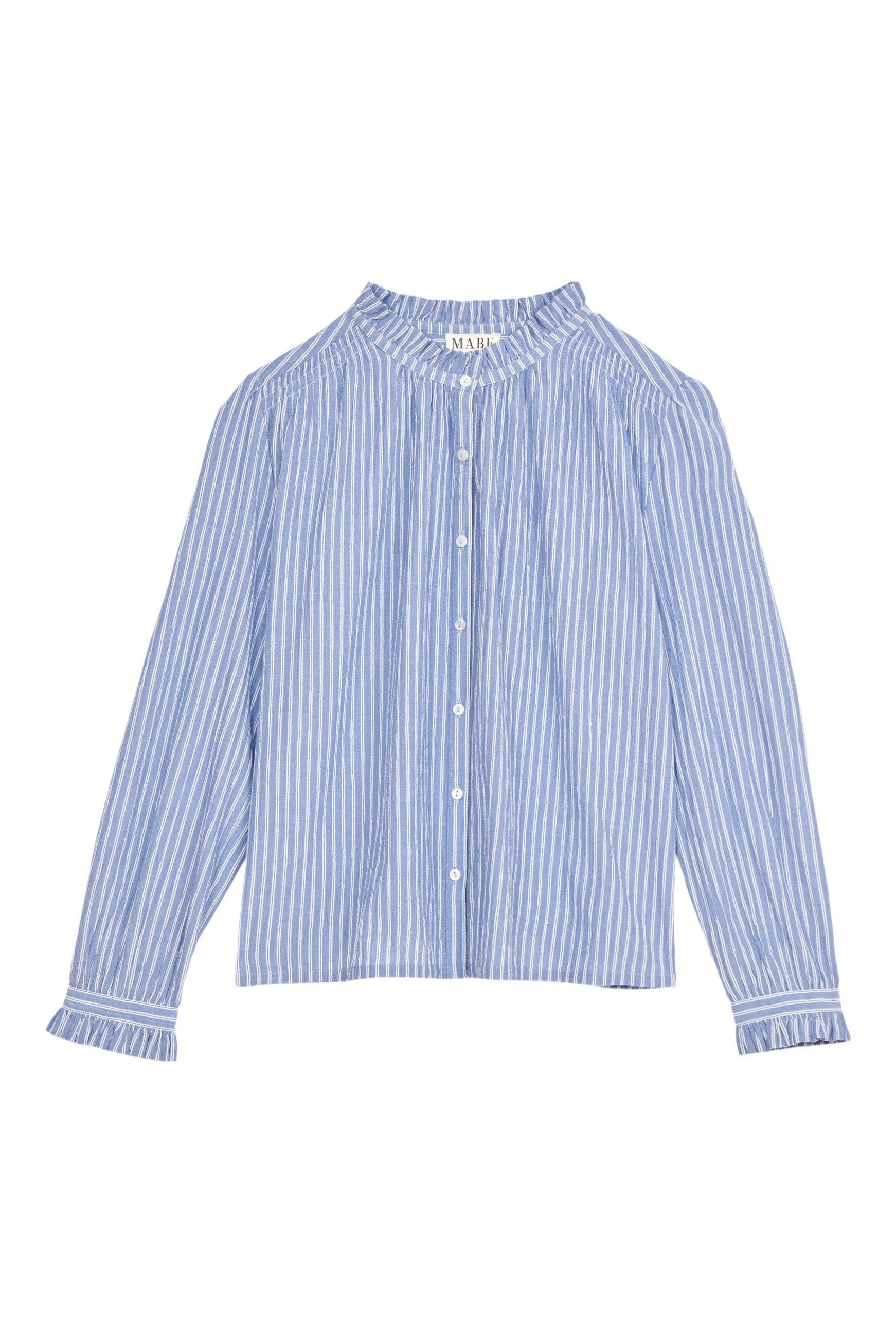 M.A.B.E. Chrissie Long Sleeve Top in Blue Stripe