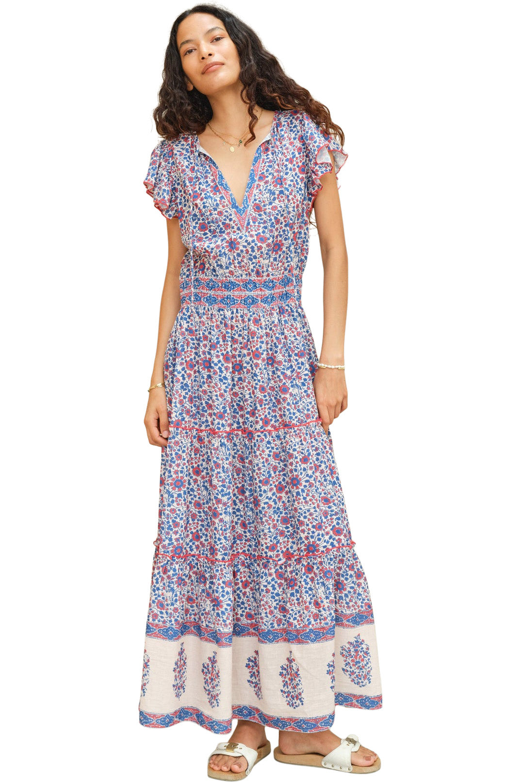 M.A.B.E Della Maxi Dress in Blue-Pink