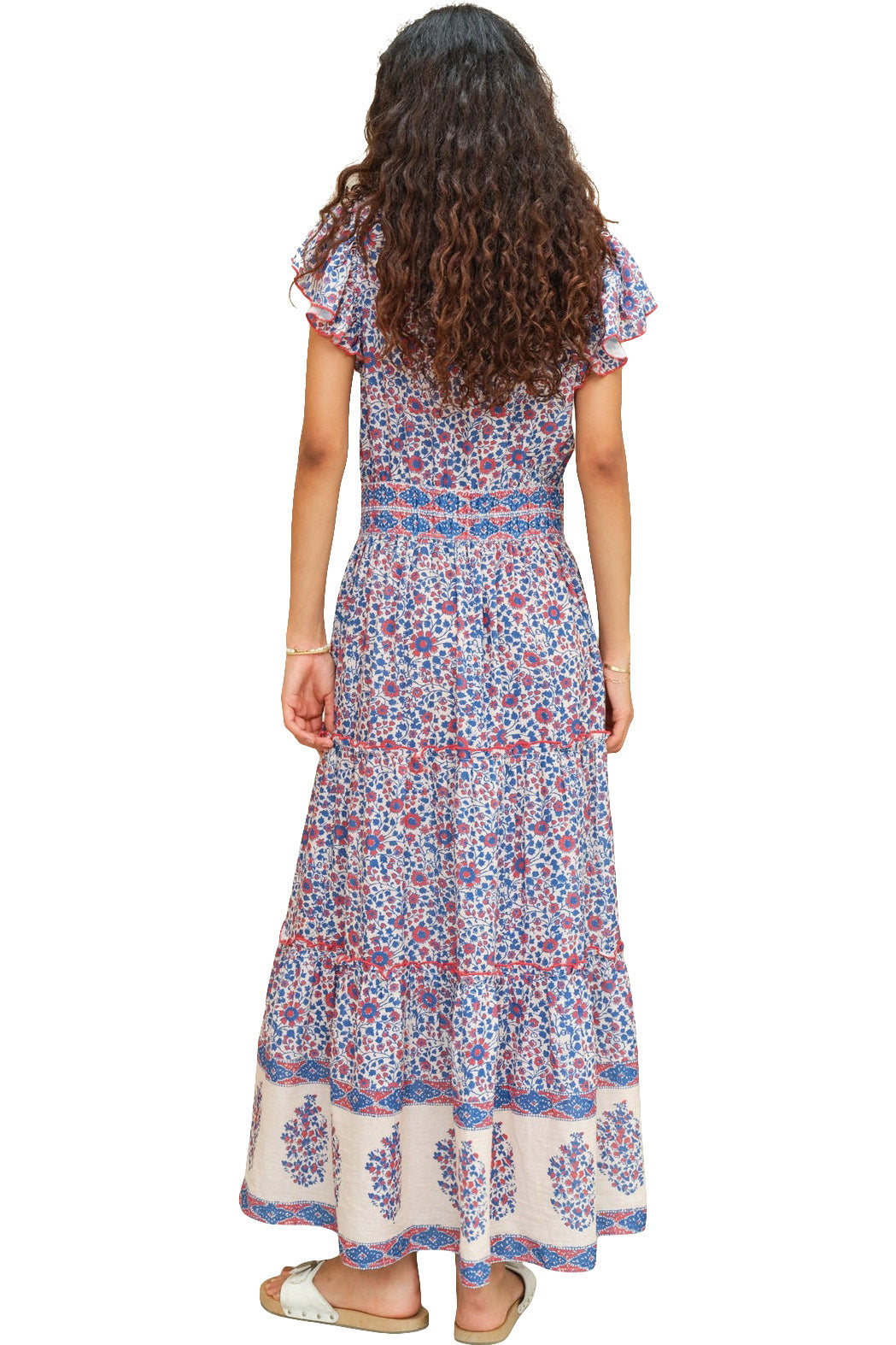 M.A.B.E Della Maxi Dress in Blue-Pink