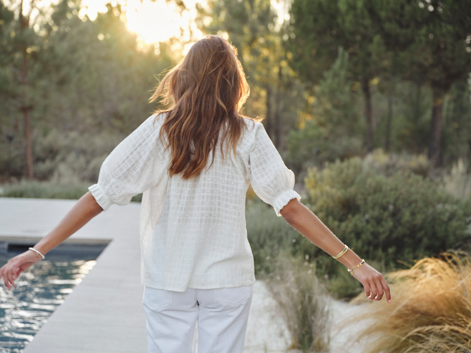 M.A.B.E Etta Top in Ecru