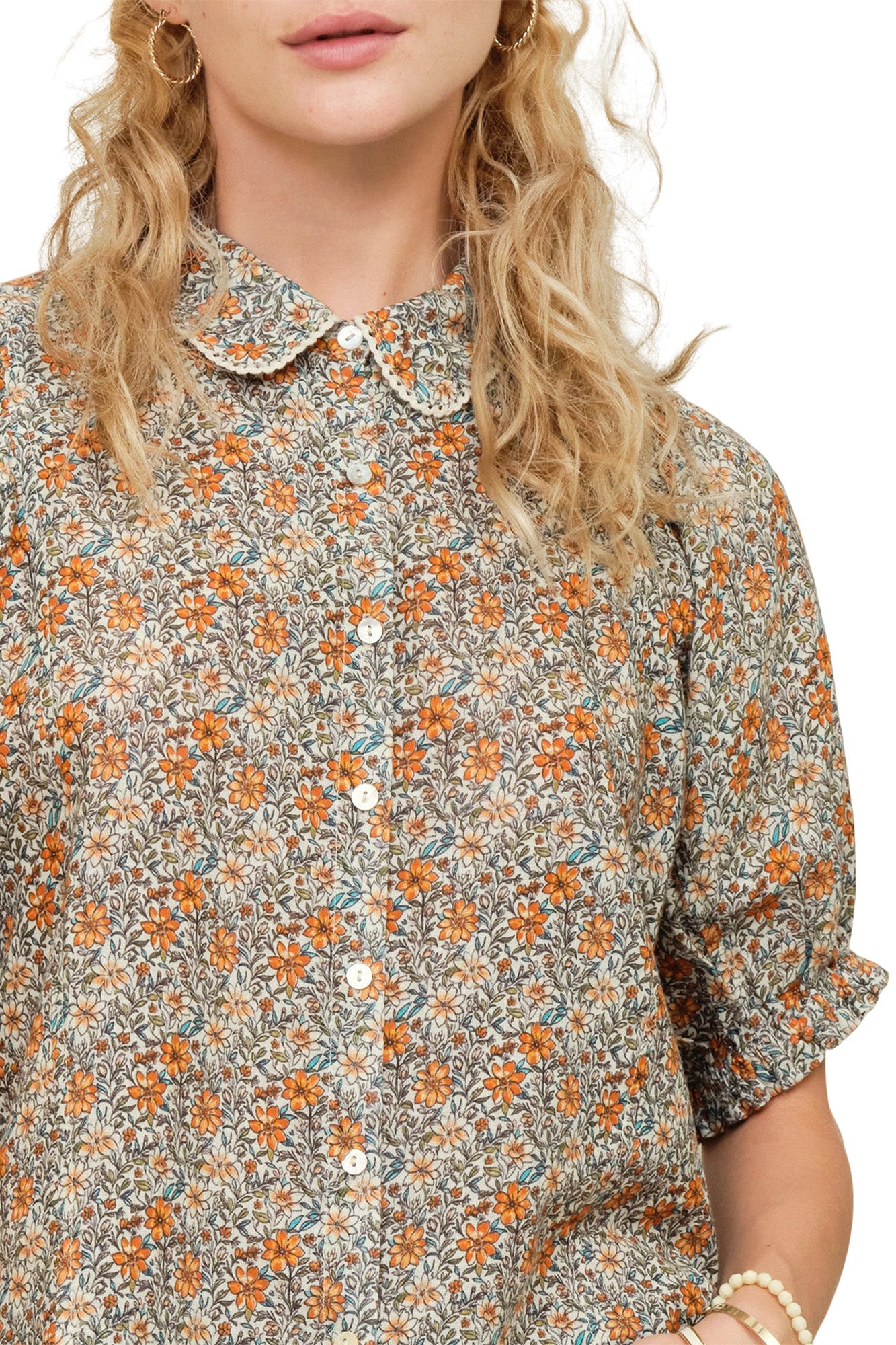 M.A.B.E Jaci Short Sleeve Top in Multi