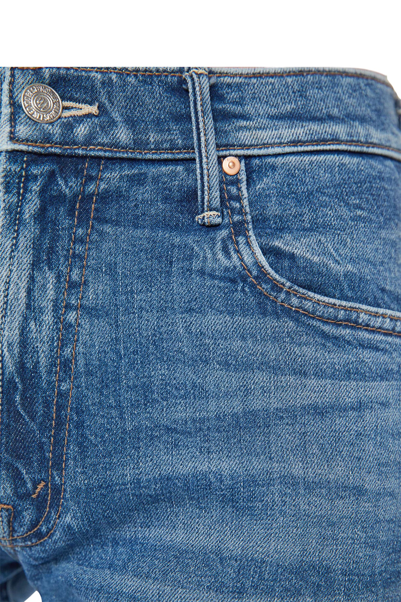 MOTHER Denim Mid Rise Maven in Toil and Trouble
