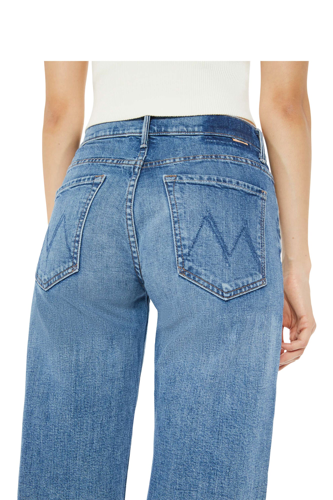 MOTHER Denim Mid Rise Maven in Toil and Trouble