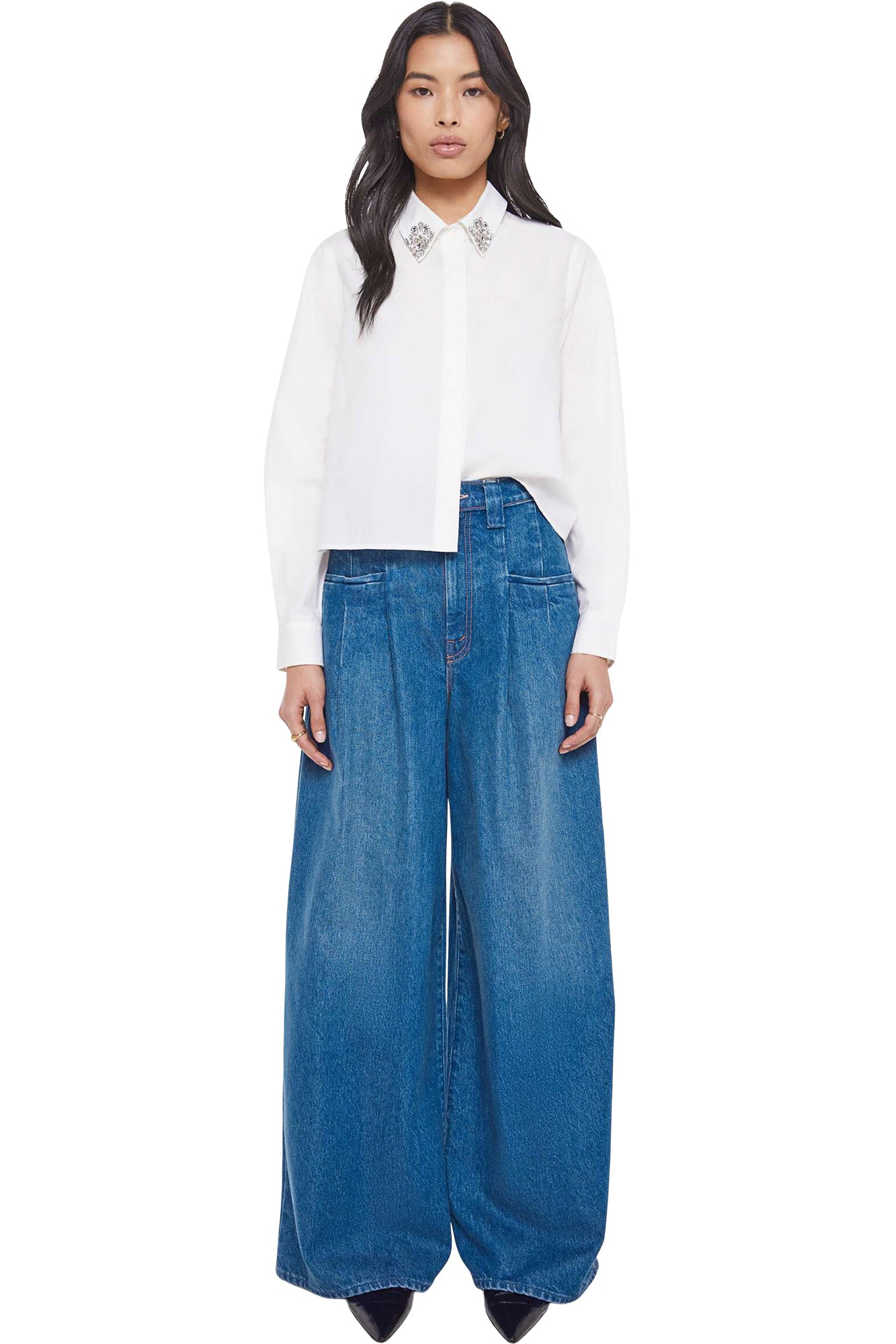 MOTHER Denim Honor Shirt in White