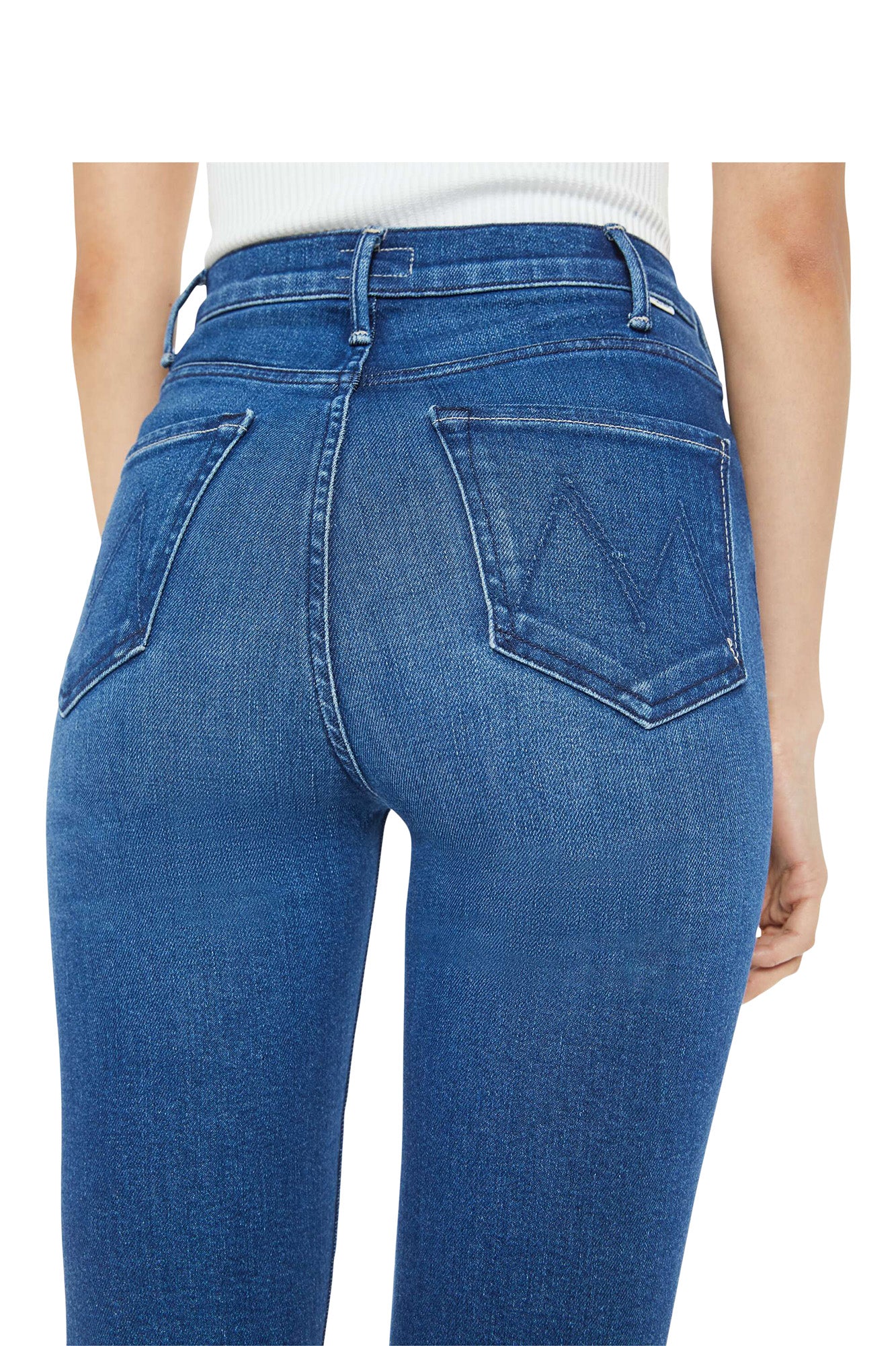 MOTHER Denim Hustler Flood Fray in Whatever You Want