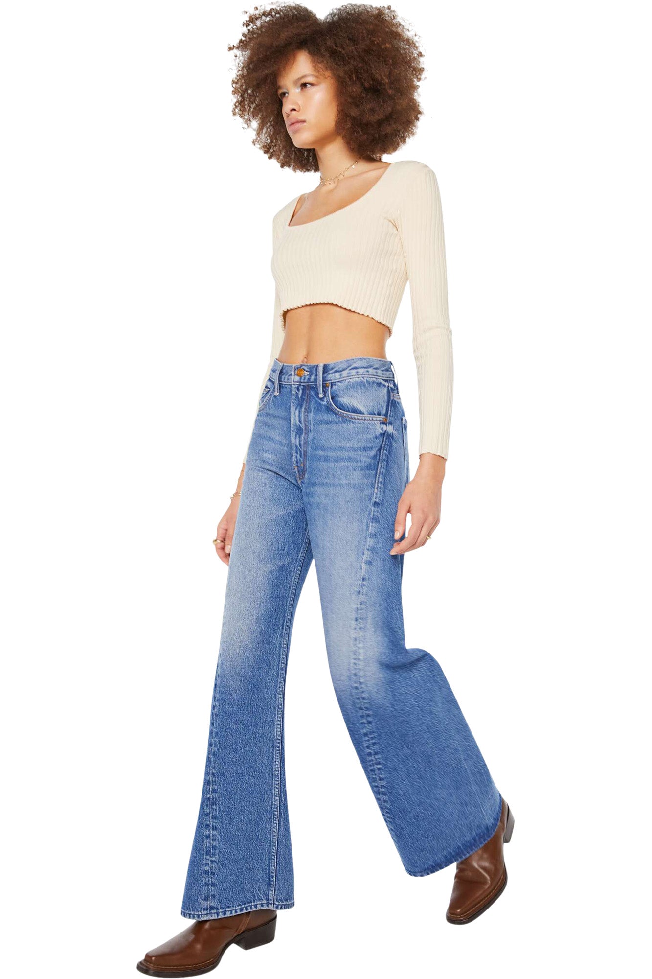 MOTHER Denim Lemon Twist Sneak in Rolling in the Dough