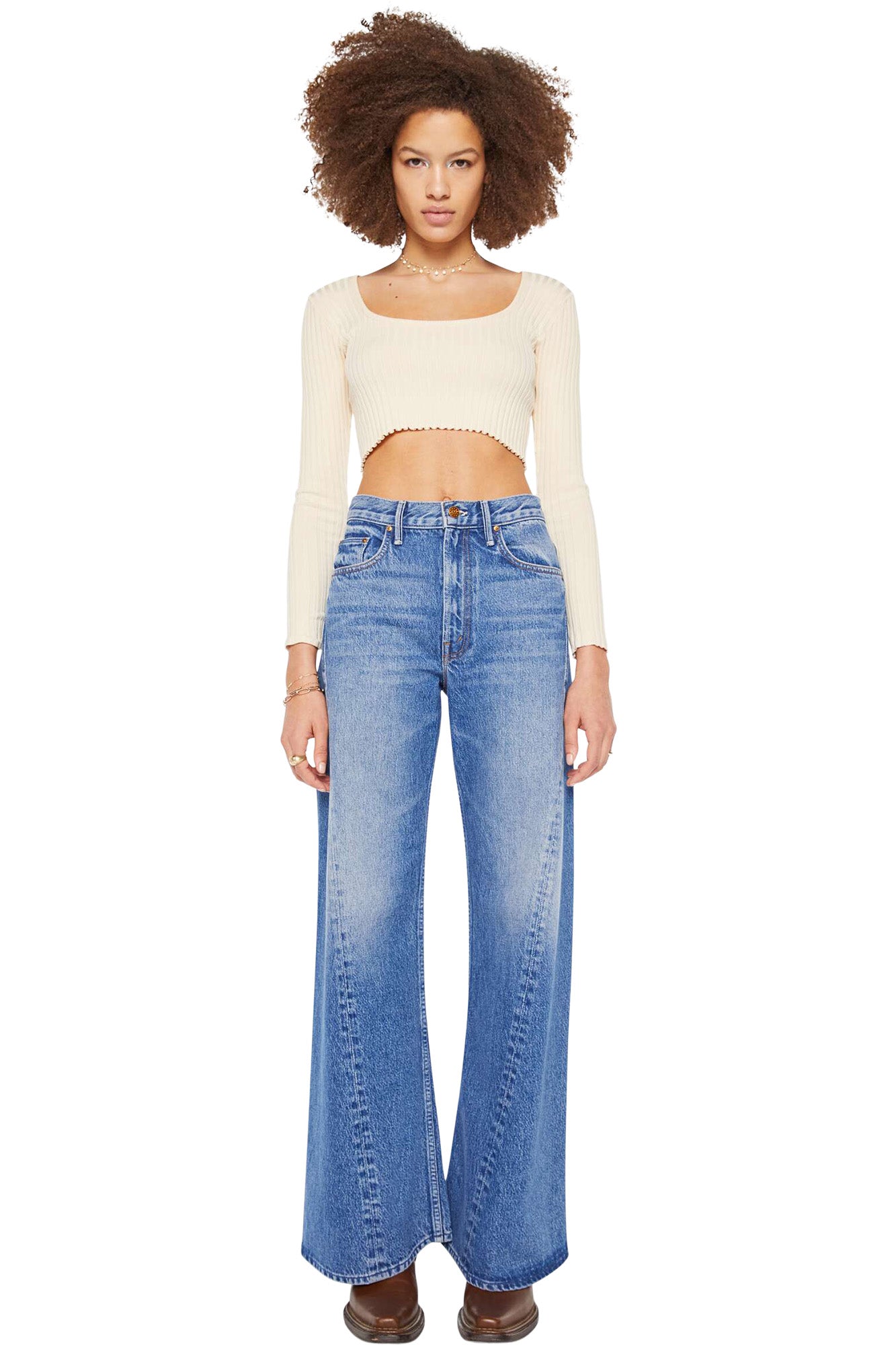 MOTHER Denim Lemon Twist Sneak in Rolling in the Dough