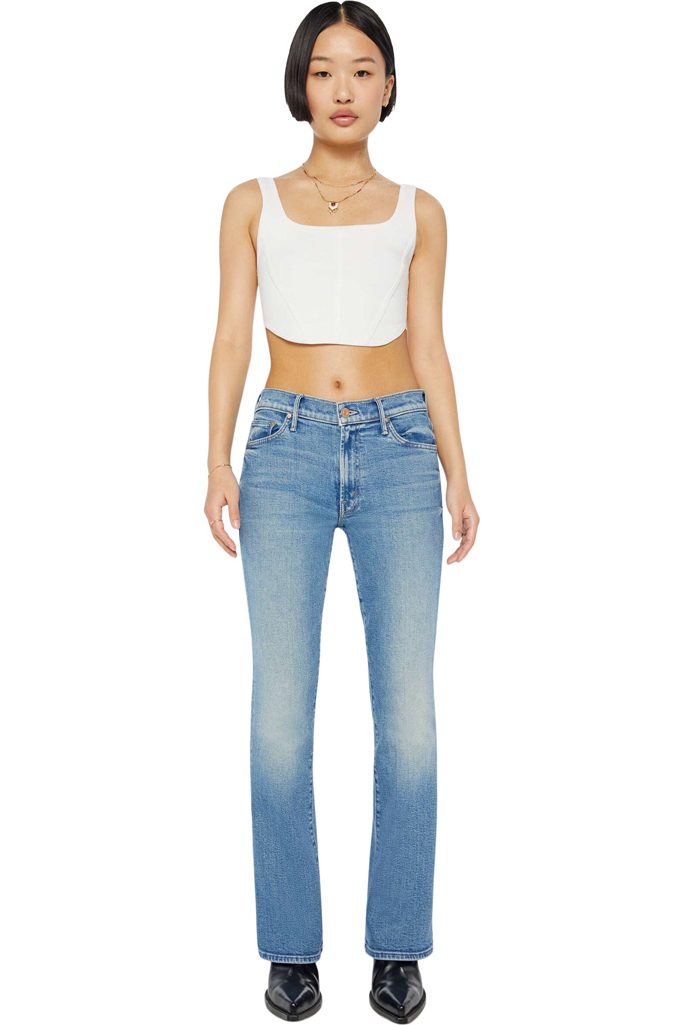 MOTHER Denim Lil Outsider Sneak in Flag Me Down