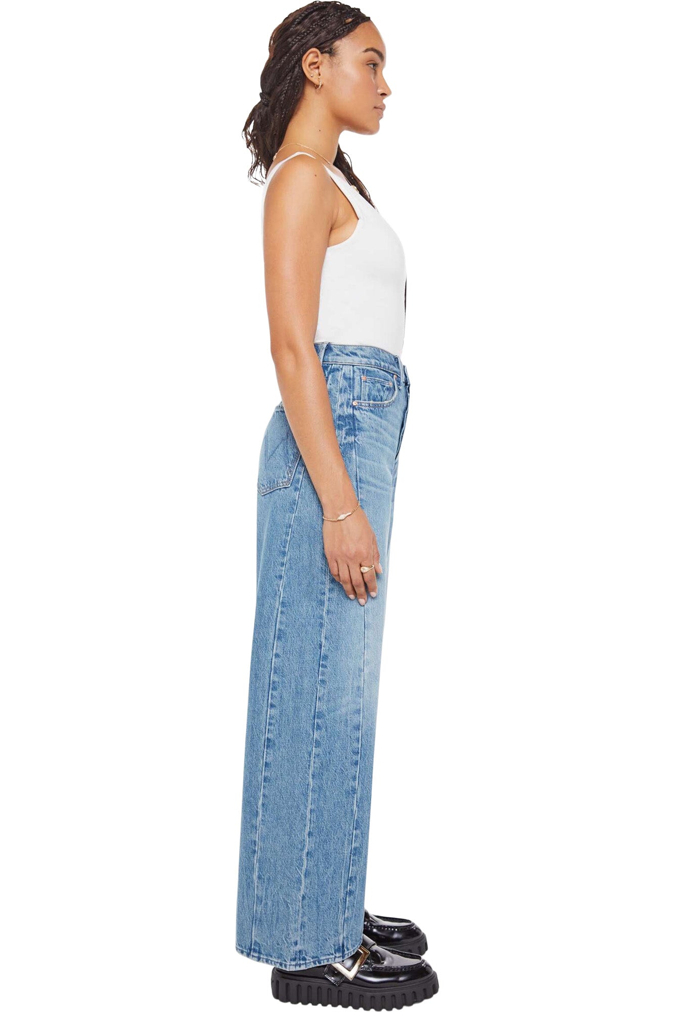 MOTHER Denim Lil Pipe-Dream Button Sneak in Folk Star