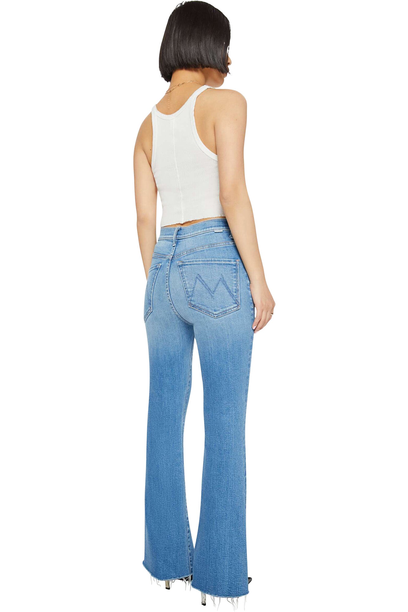 MOTHER Denim Lil Weekender Fray in Read Between the Lines