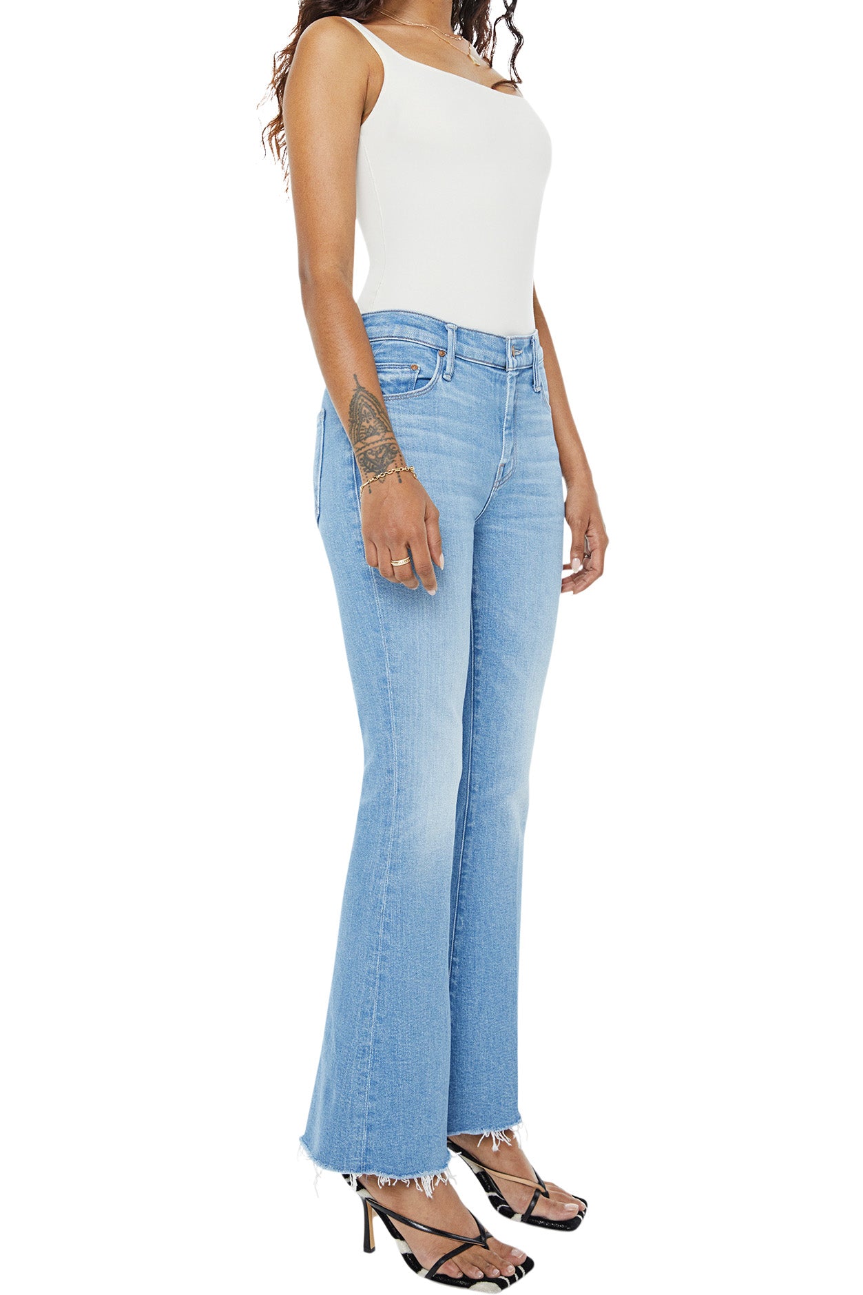 MOTHER Denim Lil Weekender Fray in Satisfy Your Cravings