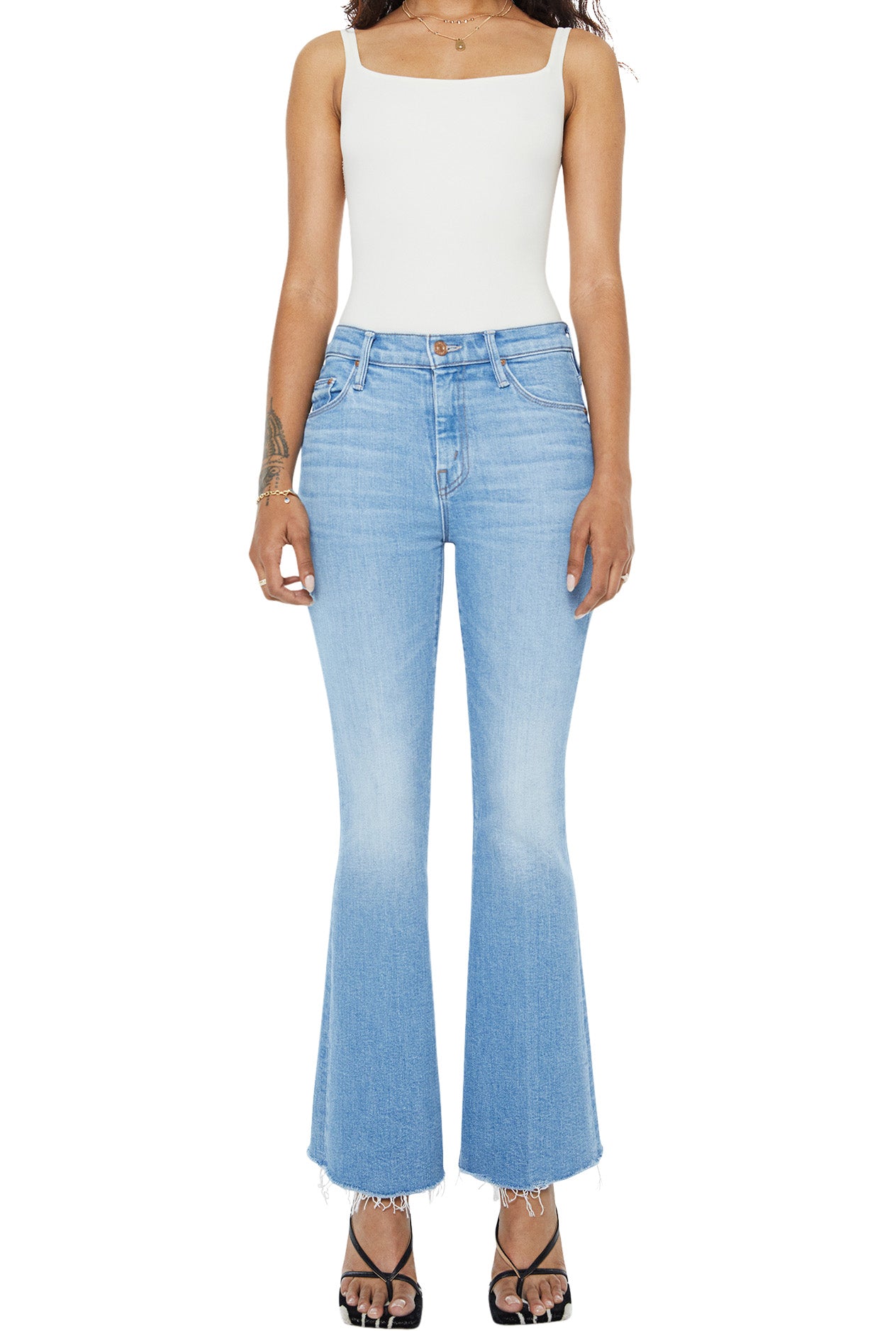 MOTHER Denim Lil Weekender Fray in Satisfy Your Cravings