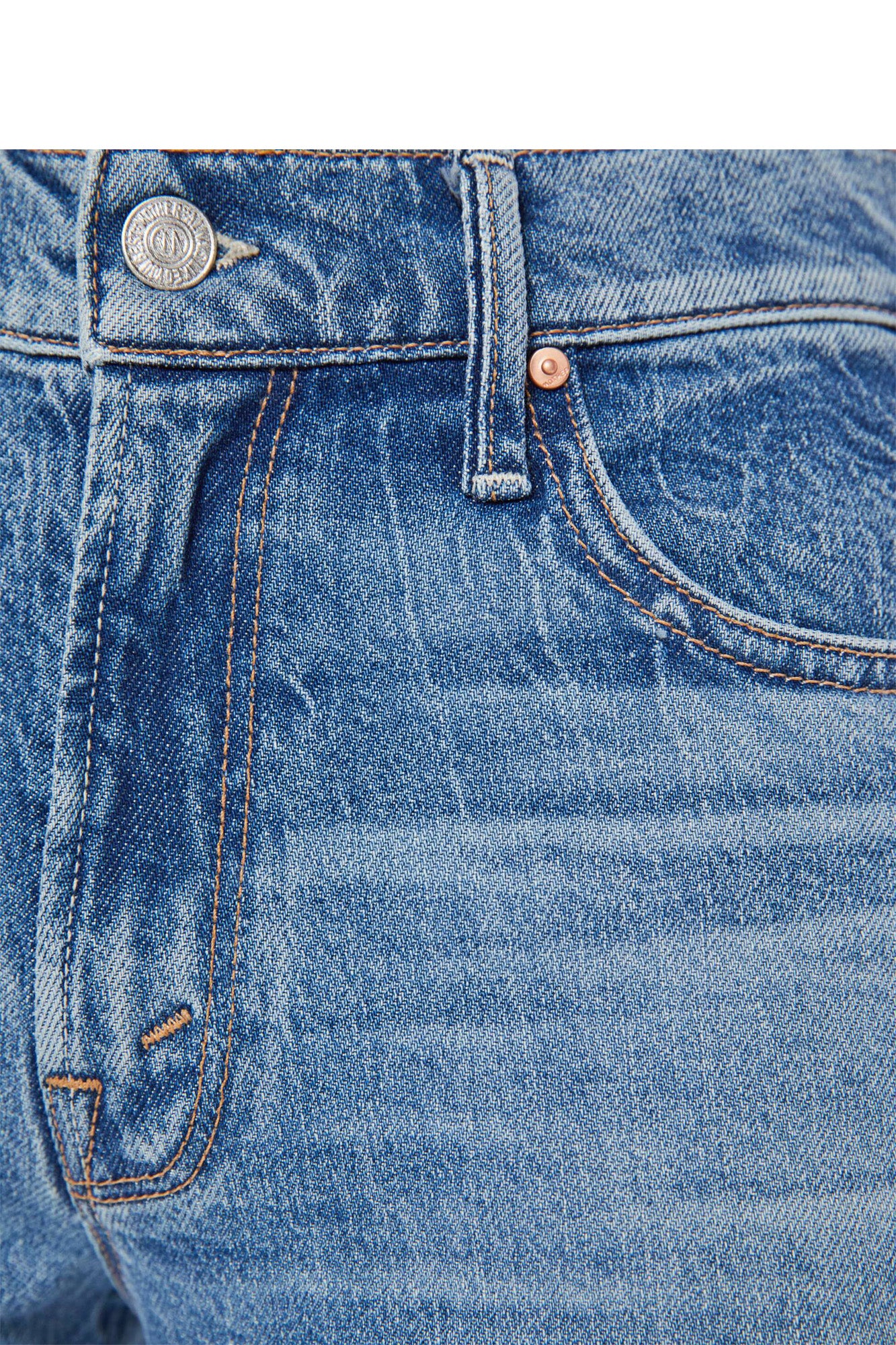 MOTHER Denim Lil' Mid-Rise Tunnel Vision Sneak Jeans
in I'm a Winner