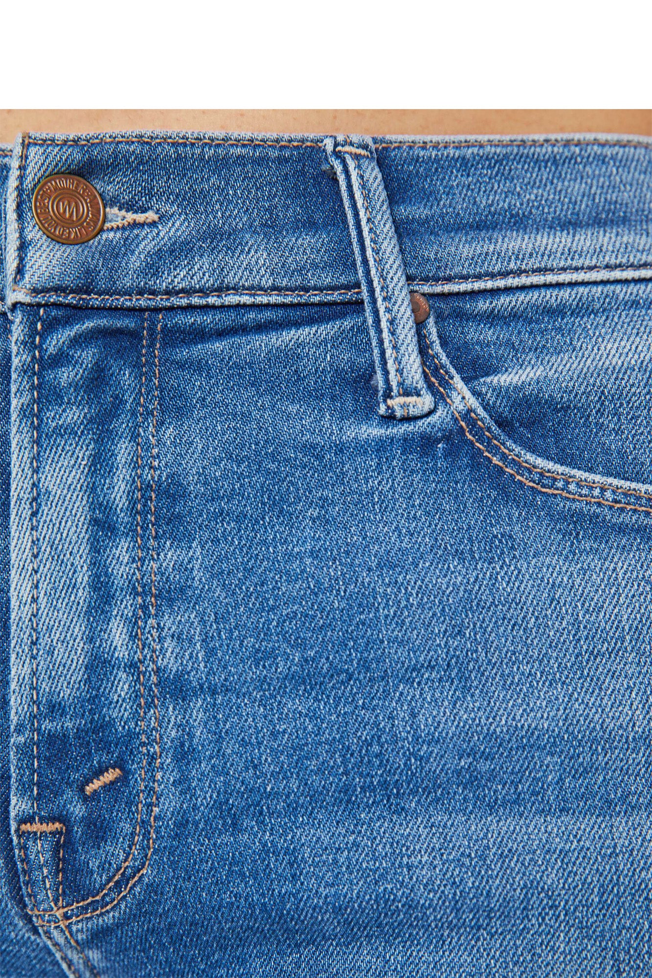 MOTHER Denim Mid Rise Dazzler Crop in Ready, Set, Go