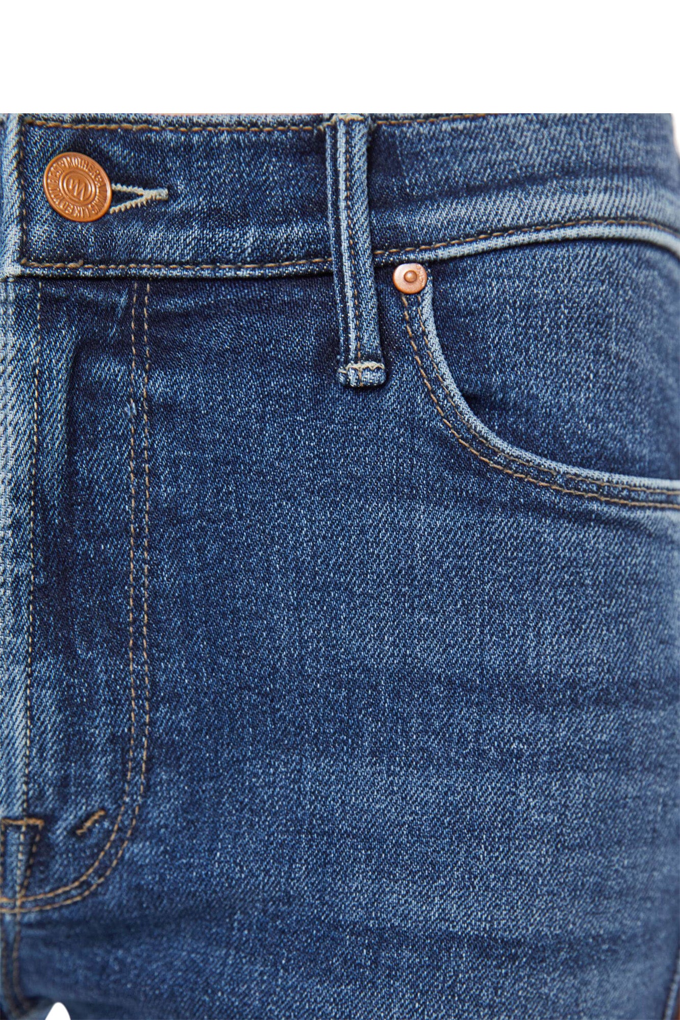 MOTHER Denim Mid Rise Dazzler Skimp in One Last Shot