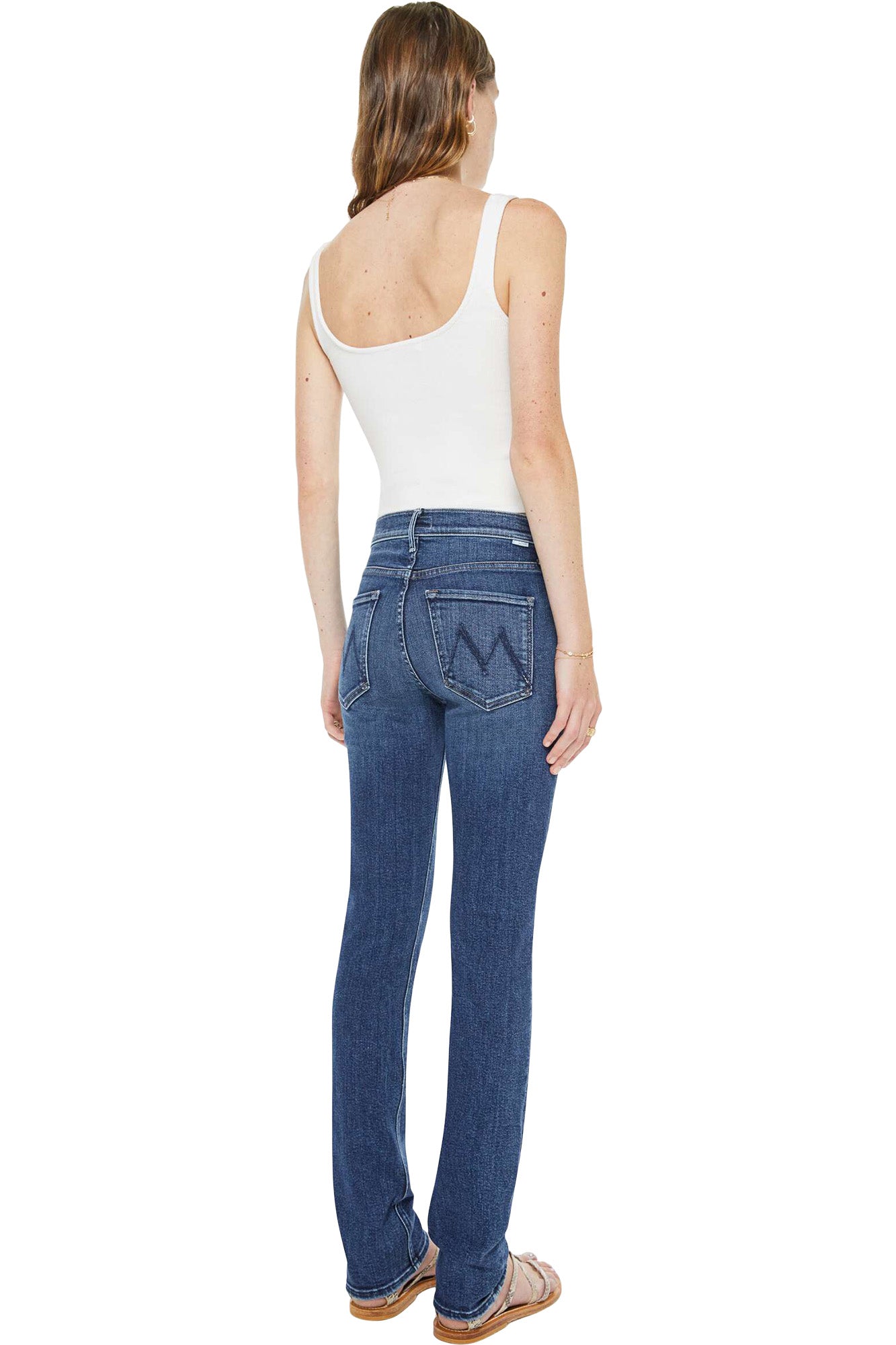 MOTHER Denim Mid Rise Dazzler Skimp in One Last Shot