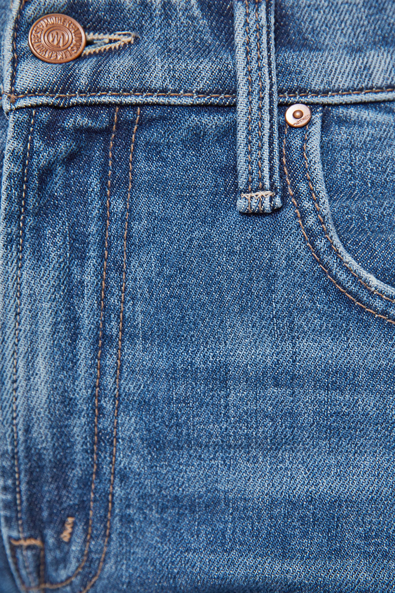 MOTHER Denim Mid Rise Rambler Zip Ankle in Tambourine Man