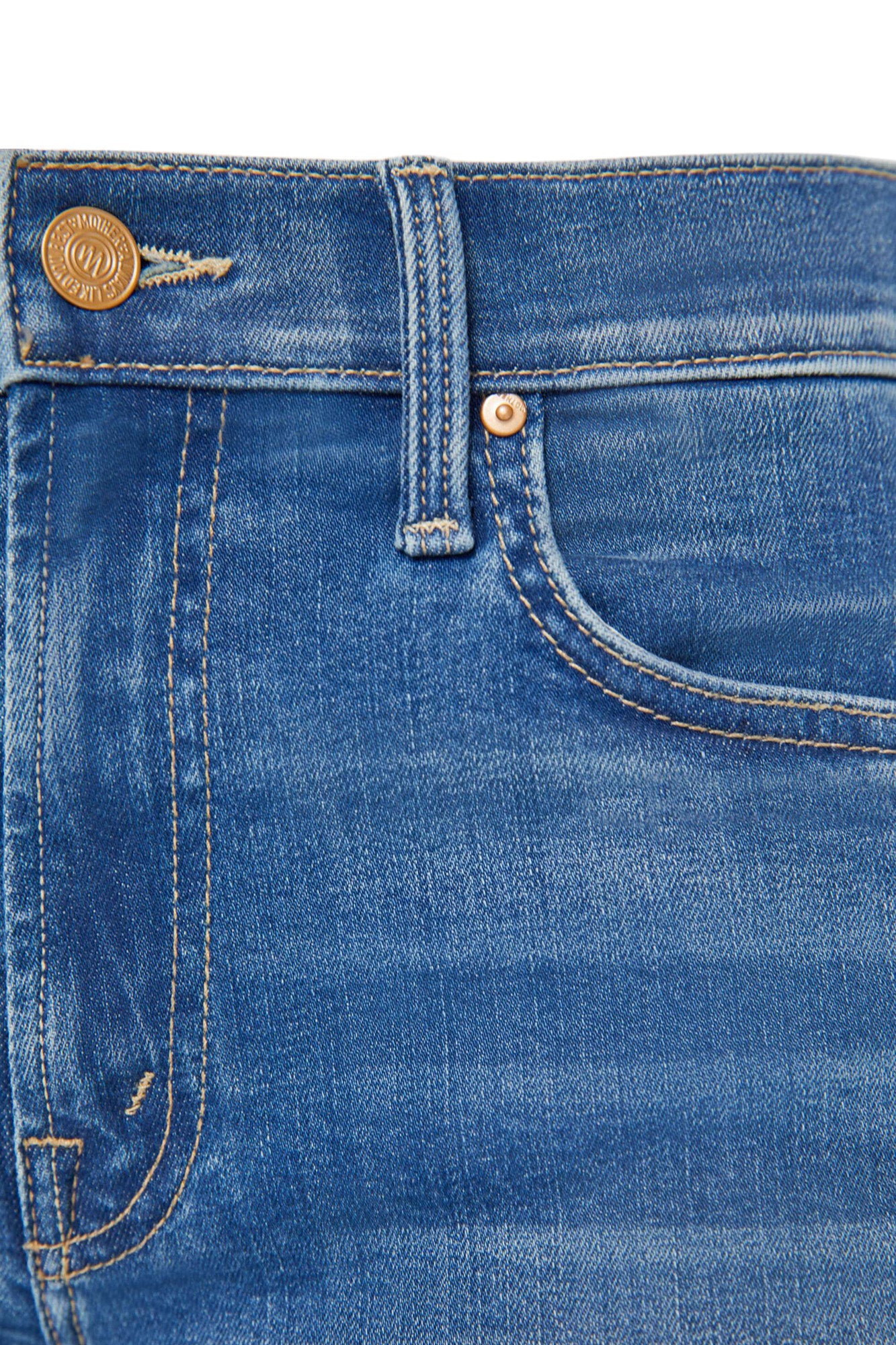 MOTHER Denim Mid Rise Rider Ankle in Lhasa Love