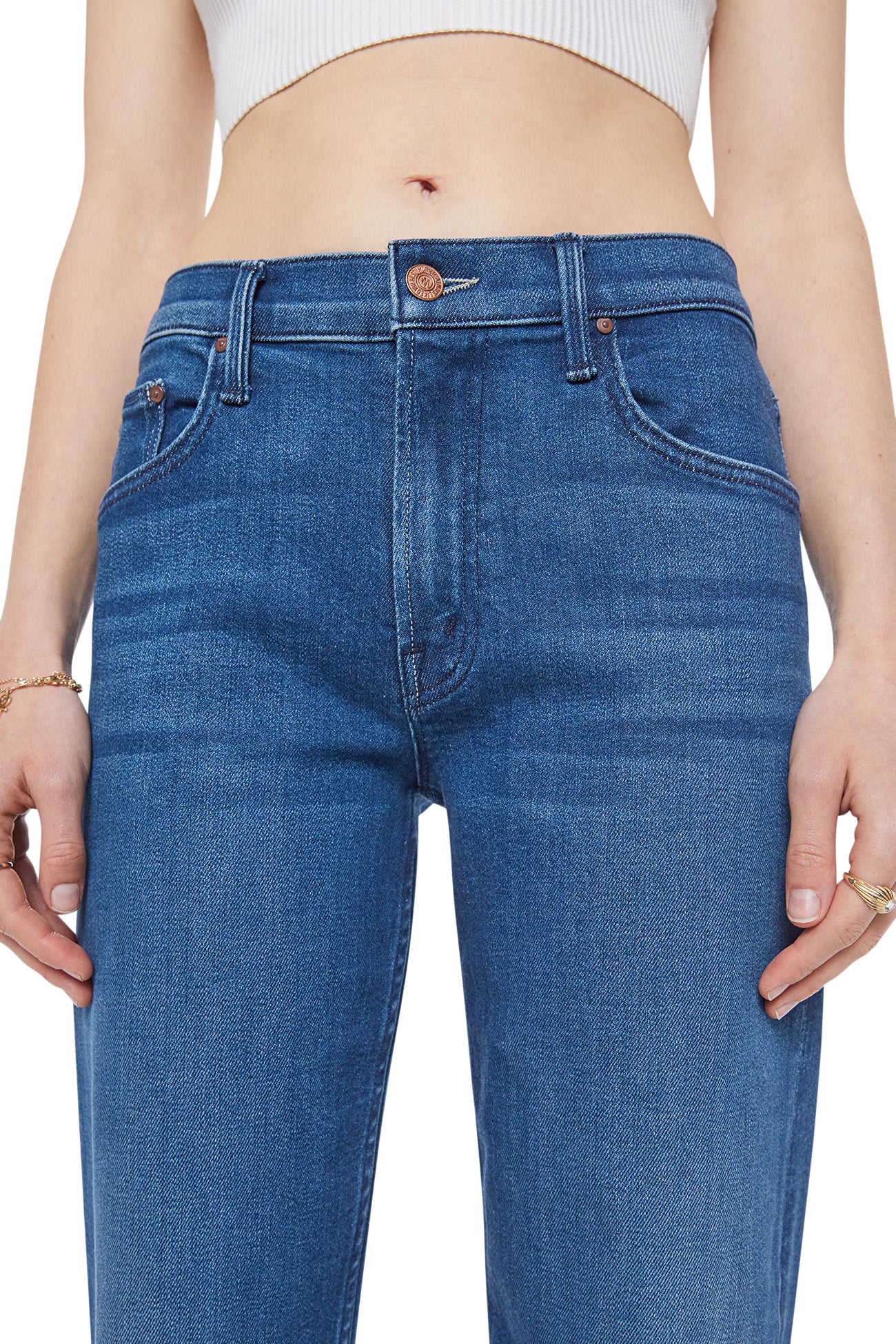 MOTHER Denim Newbie Ankle in Nip it in the Butt