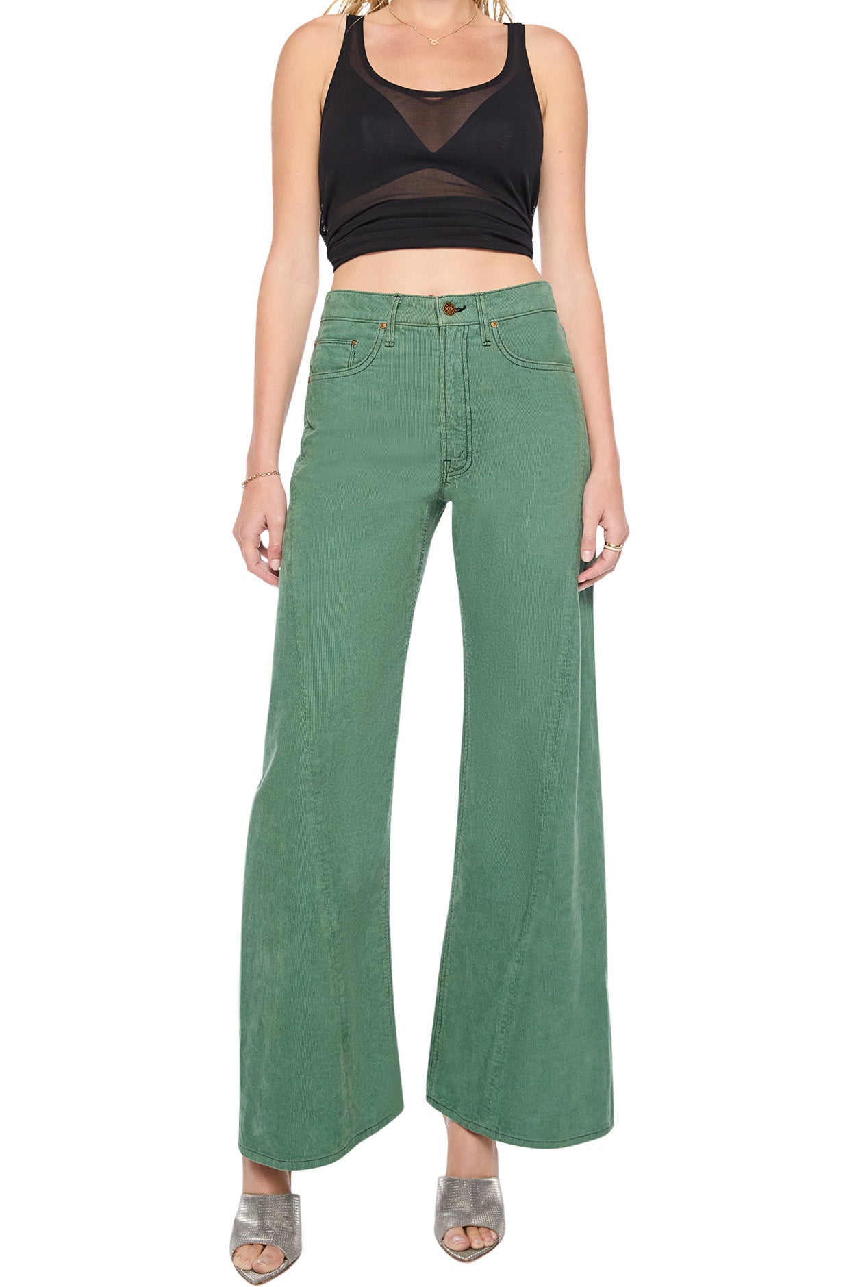 love is denim 緑 S MOTHER Denim SNACKS! The Lemon Twist Sneak in Dark Ivy
