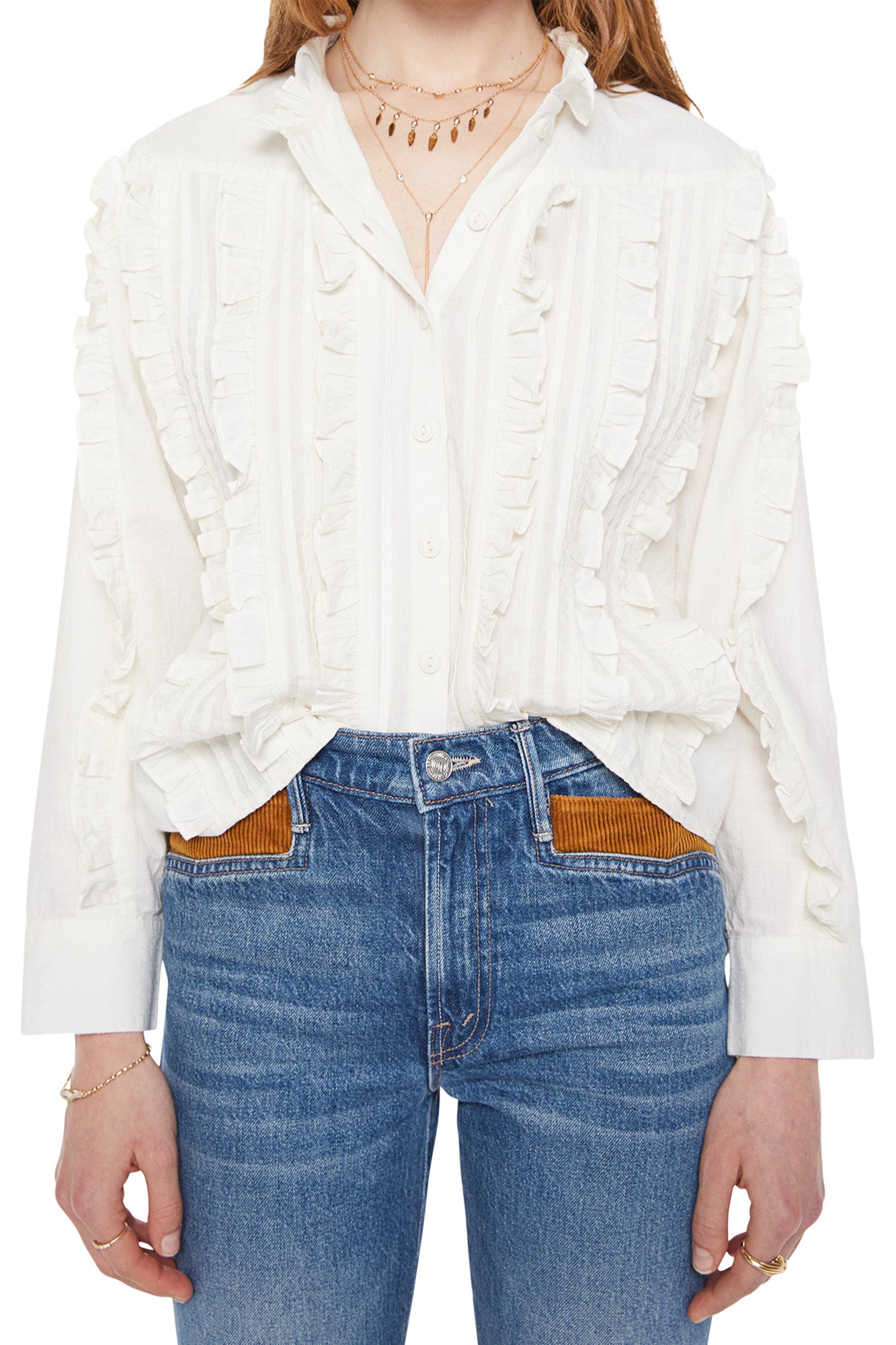 MOTHER Denim Shakespeare in The Park in Off White