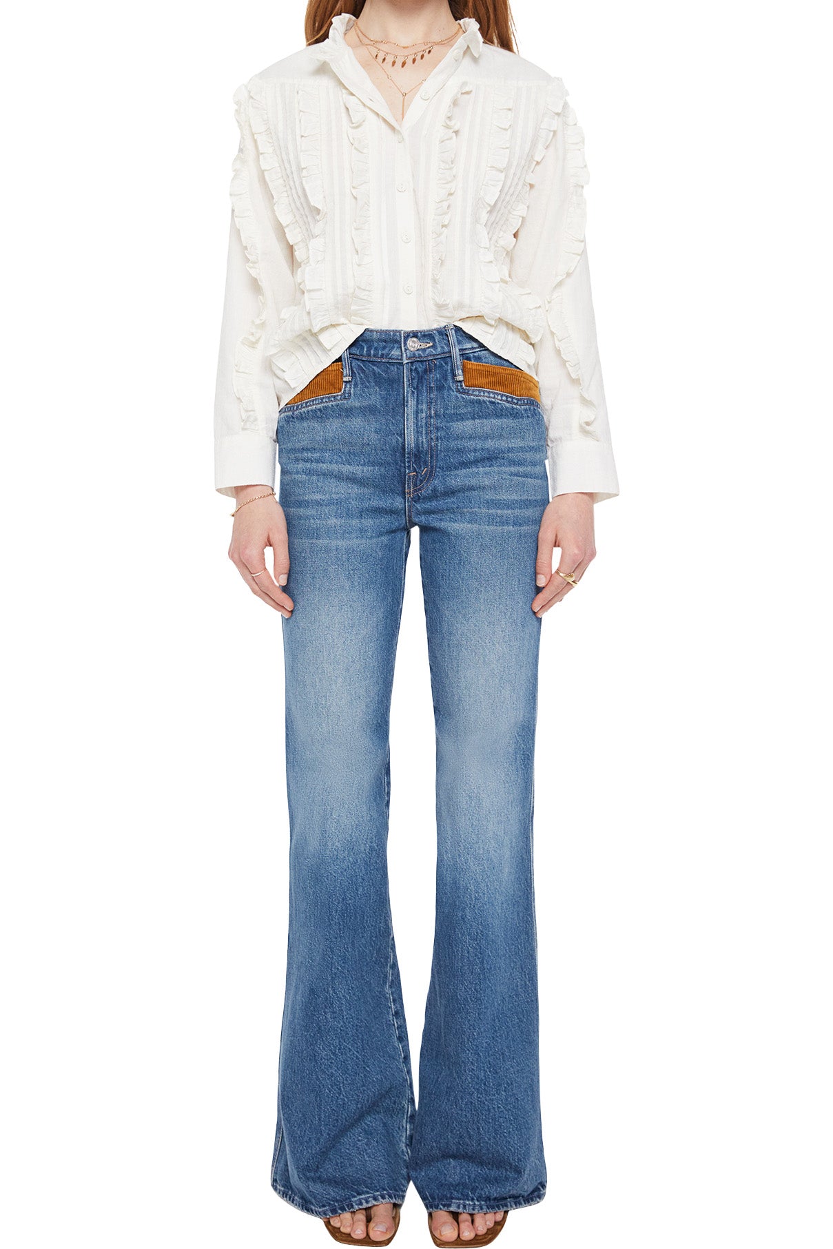 MOTHER Denim Shakespeare in The Park in Off White