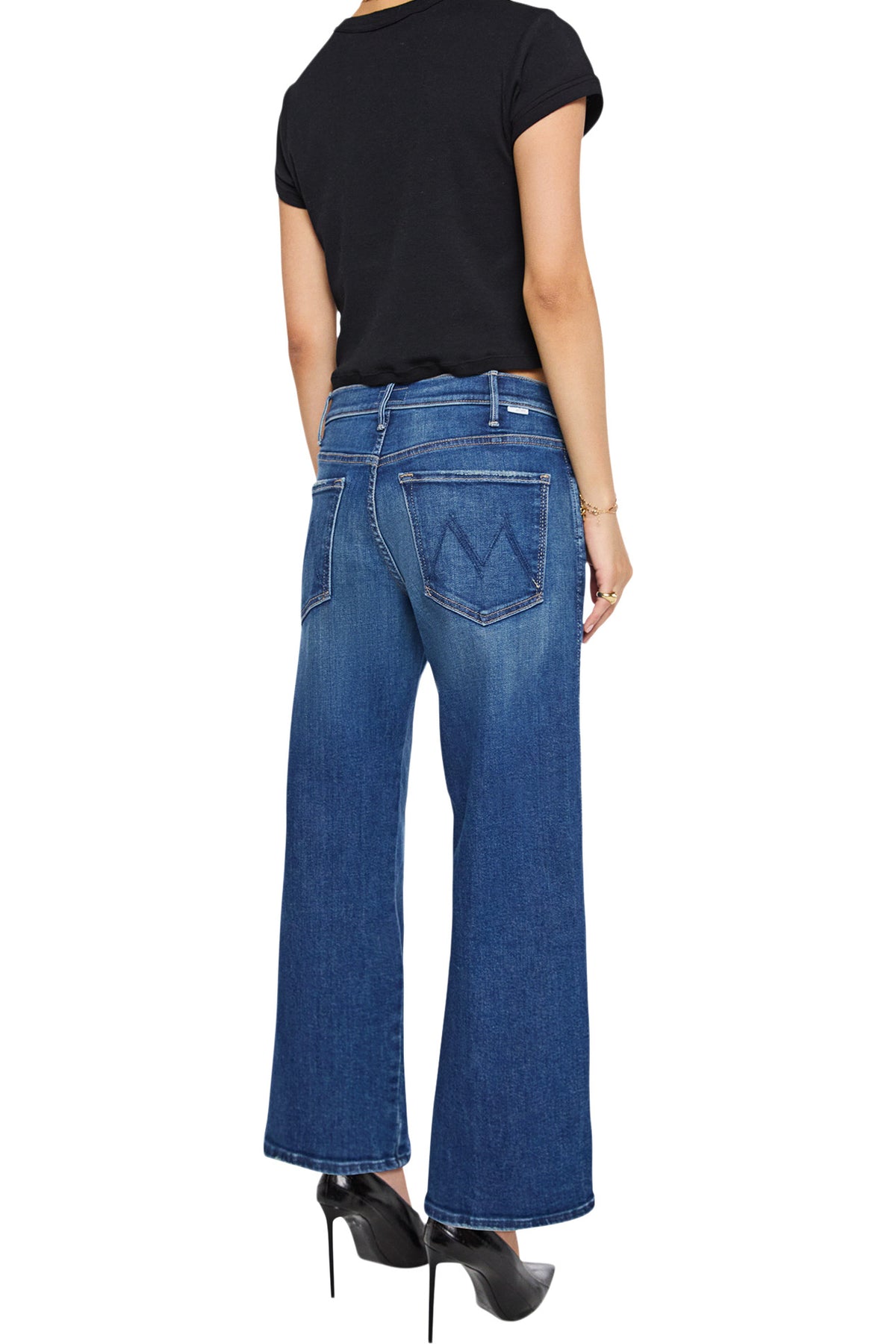 MOTHER Denim The Lil Hustler Roller Double Sneak in Wild Goose Chase