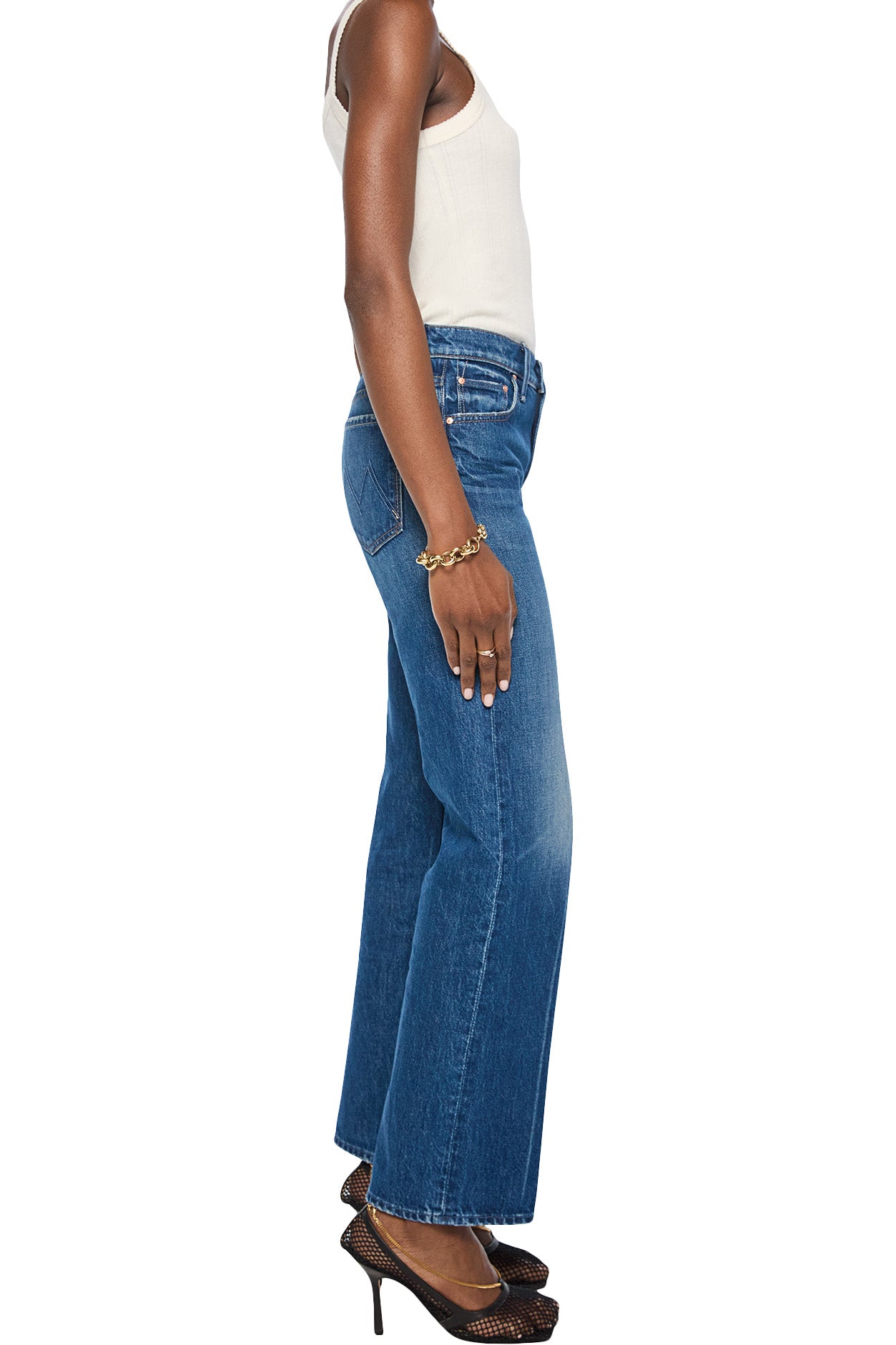 MOTHER Denim The Mid Rise Rambler Skimp in Call Me Wild