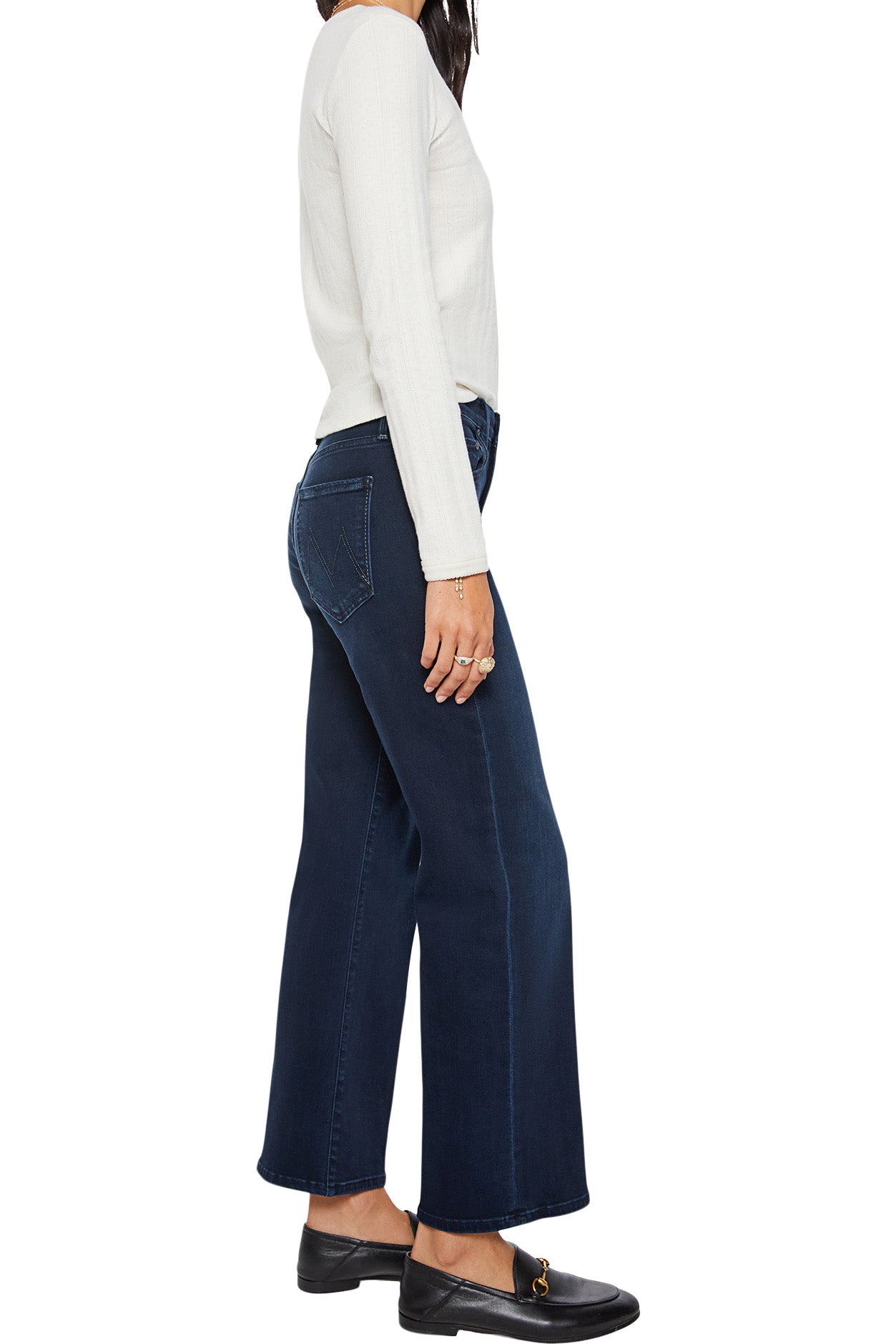 MOTHER Denim The Mid Rise Rambler Zip Ankle in Chip on My Shoulder