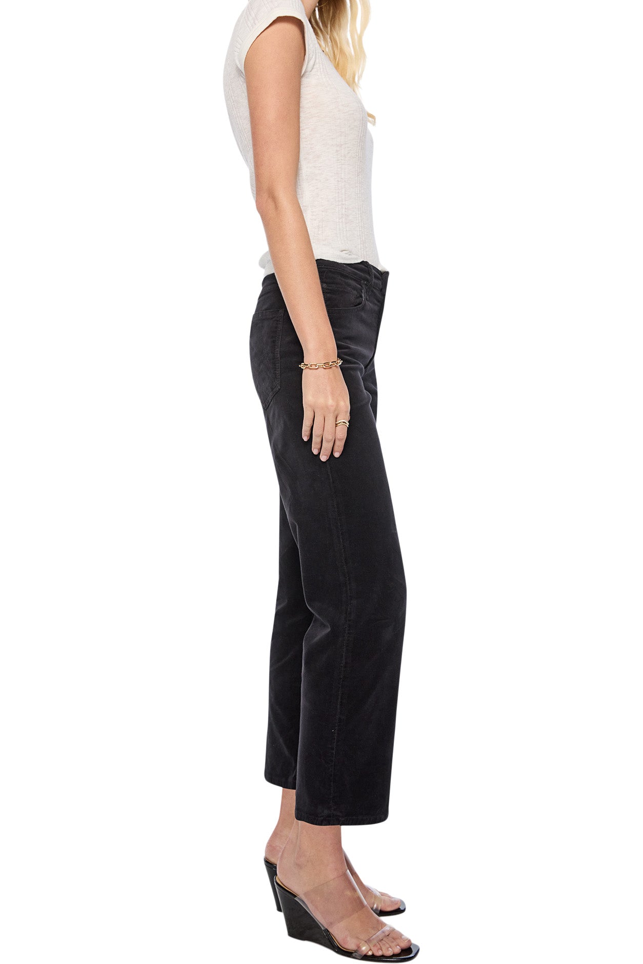 MOTHER Denim The Newbie Ankle in Beluga