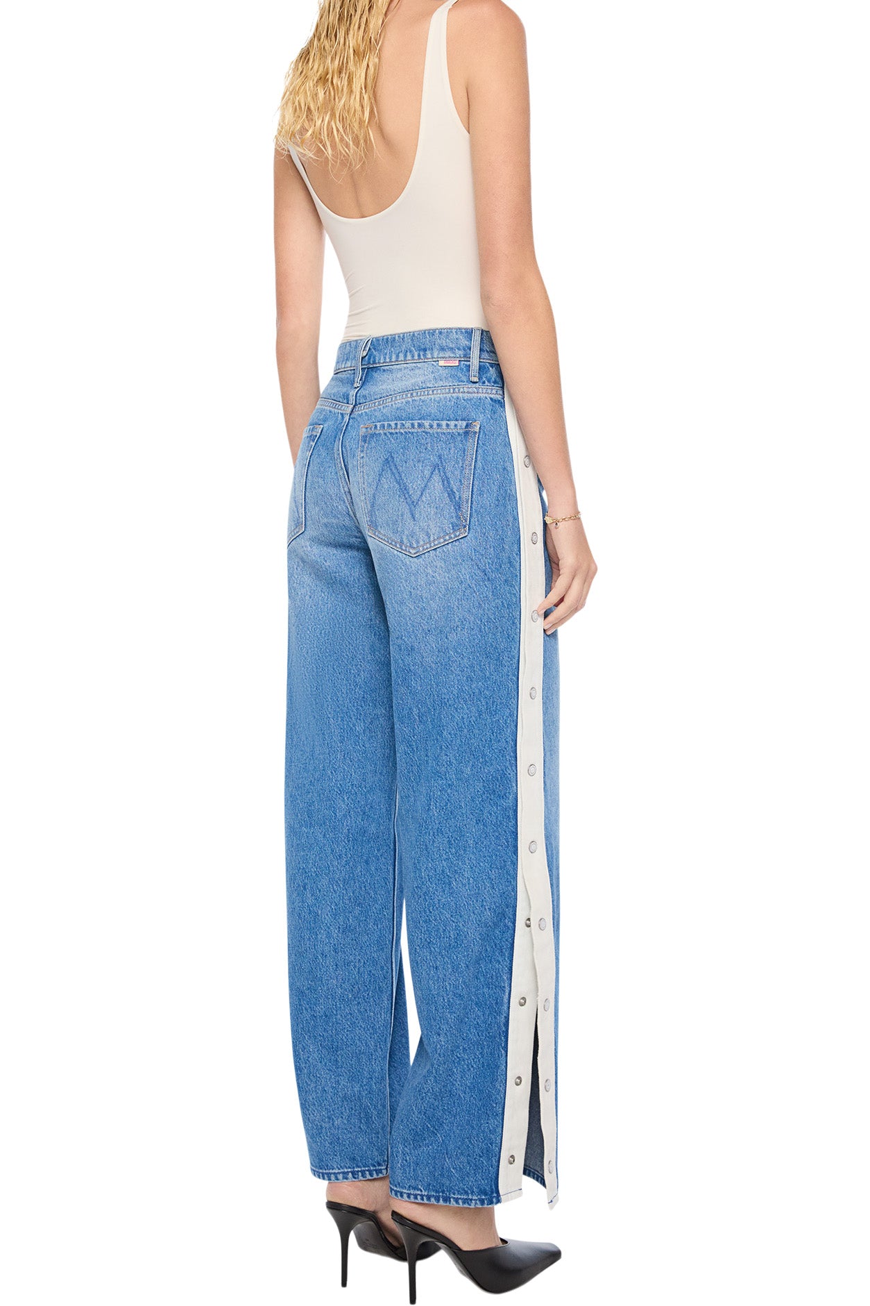MOTHER Denim SNACKS! The Striped Resealable Skimp in Quik