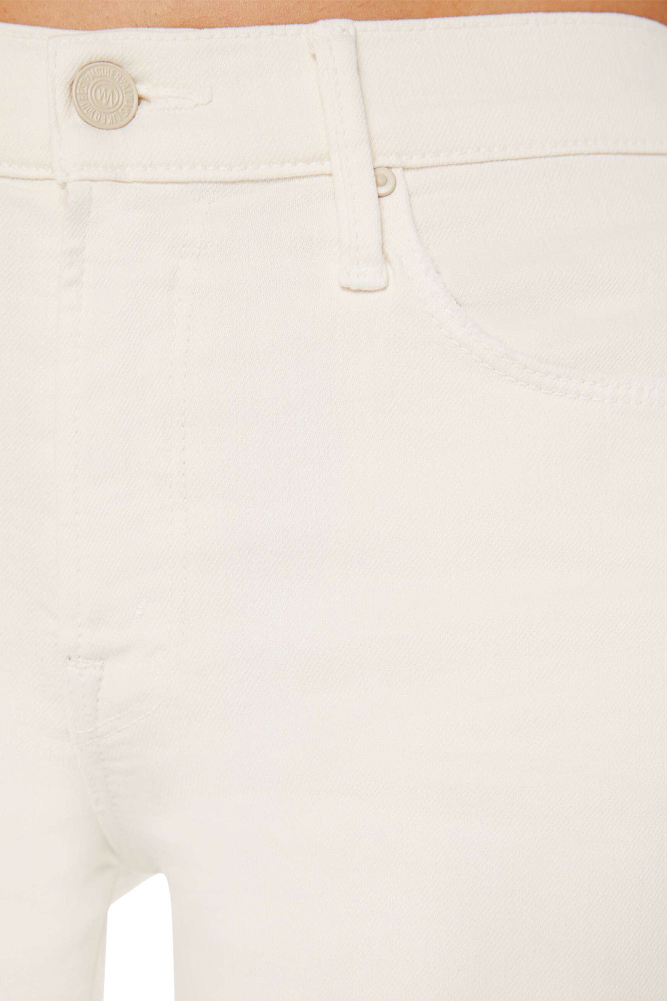 MOTHER Denim The Twister Skimp
 in Cream Puffs