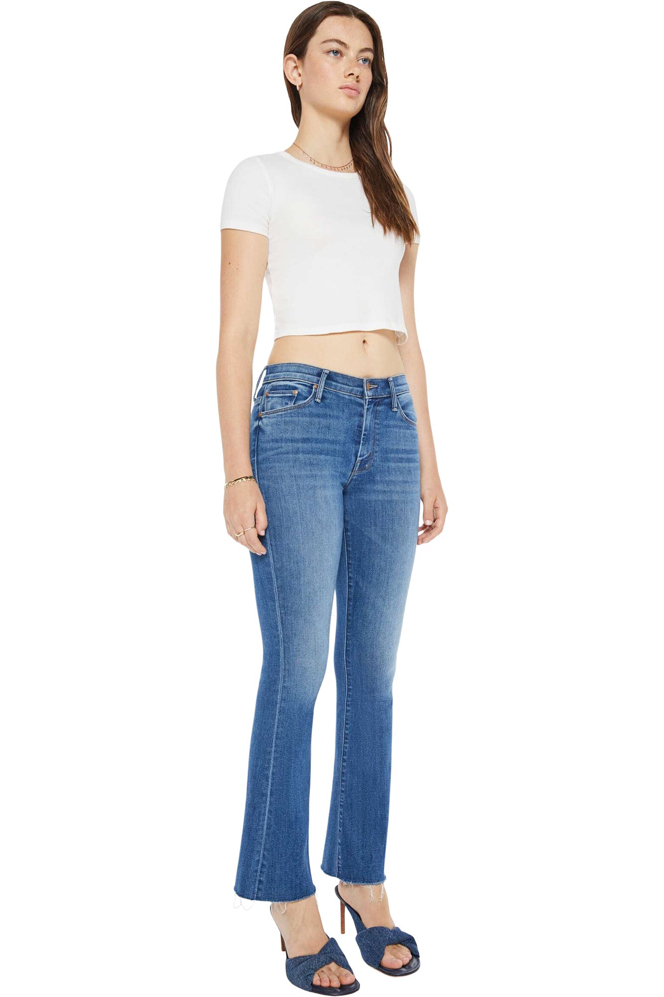 MOTHER Denim Weekender Fray in Connect the Dots