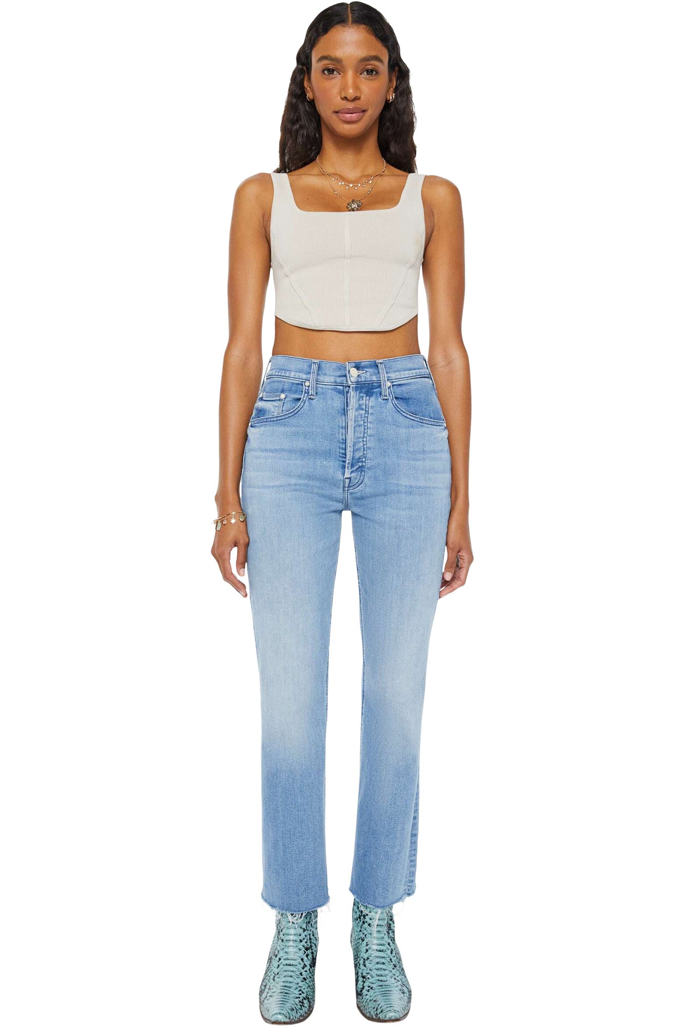 MOTHER Denim Tripper Ankle Fray
in All Over the Map